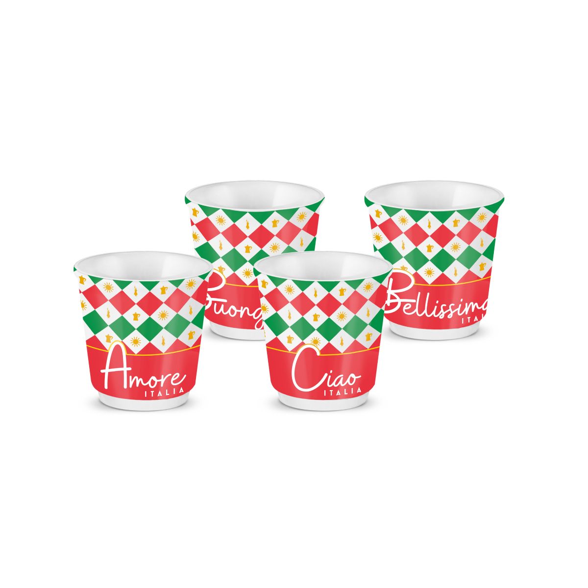 Bialetti Italia Bicchierini Espresso Glass Set - 4 Piece