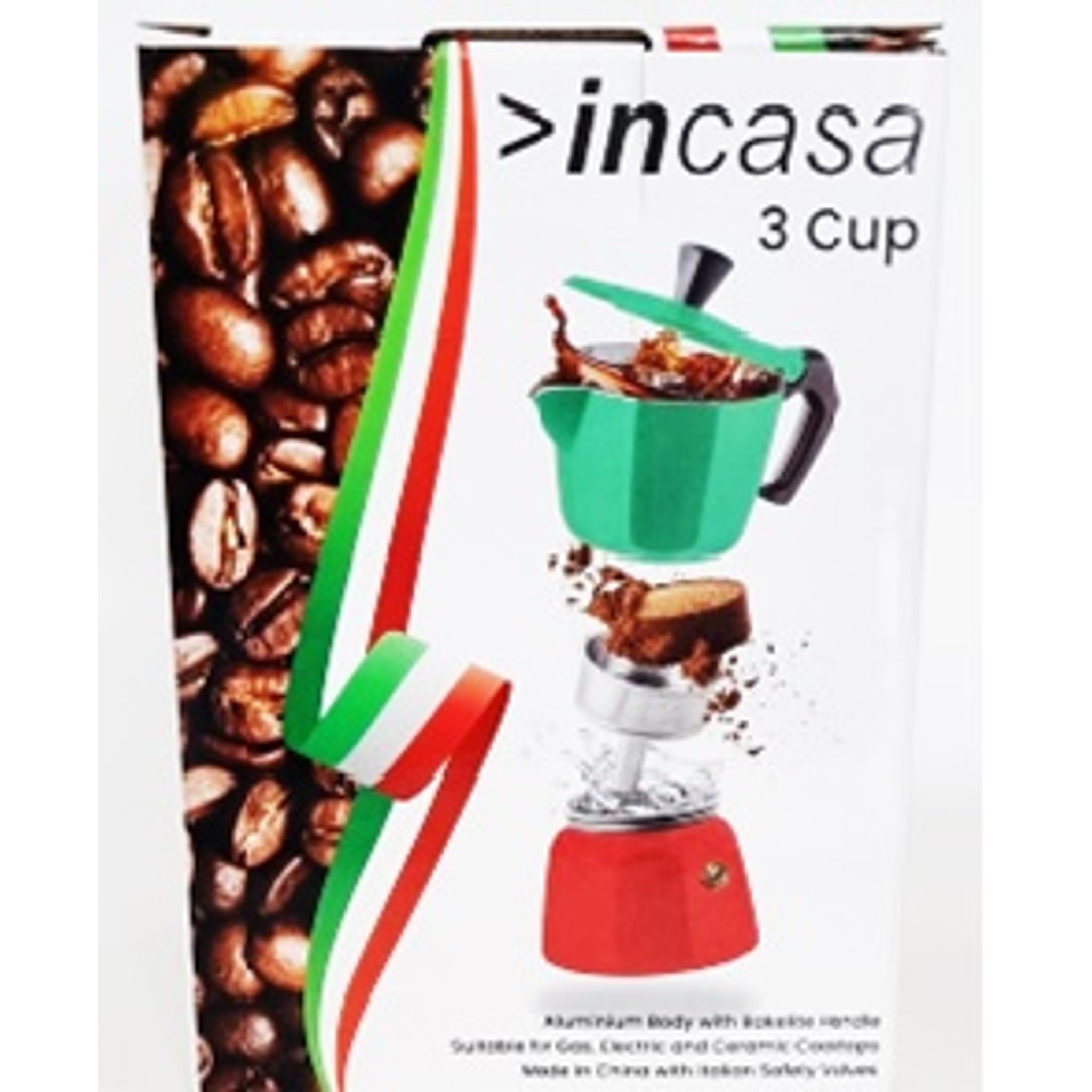 Incasa Alloy Italian Coffee Percolator