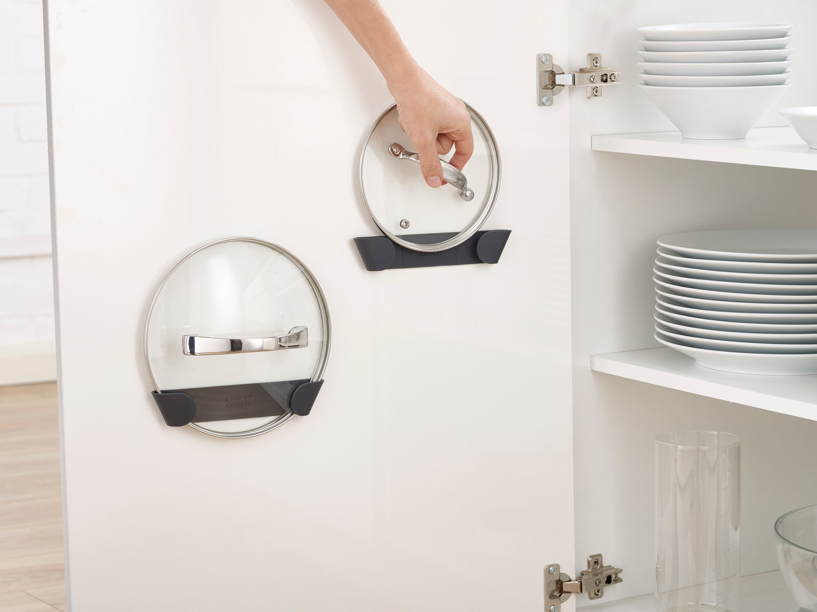 Joseph Joseph Cupboardstore™ Set Of 4 In-Cupboard Pan Lid Holders - Grey