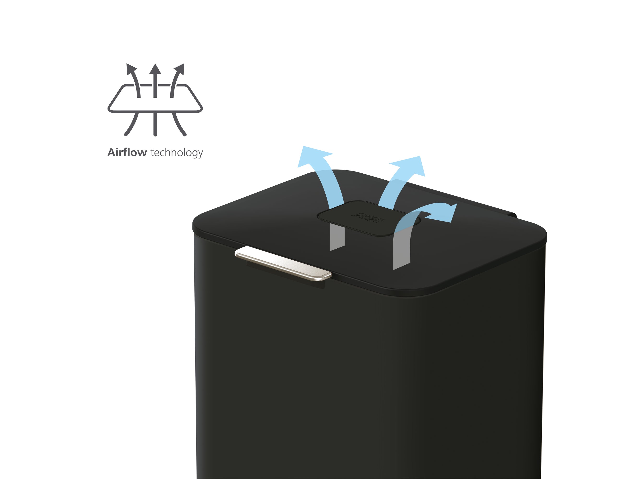 Joseph Joseph Totem Max 60-Litre Waste Separation & Recycling Unit   - Carbon Black