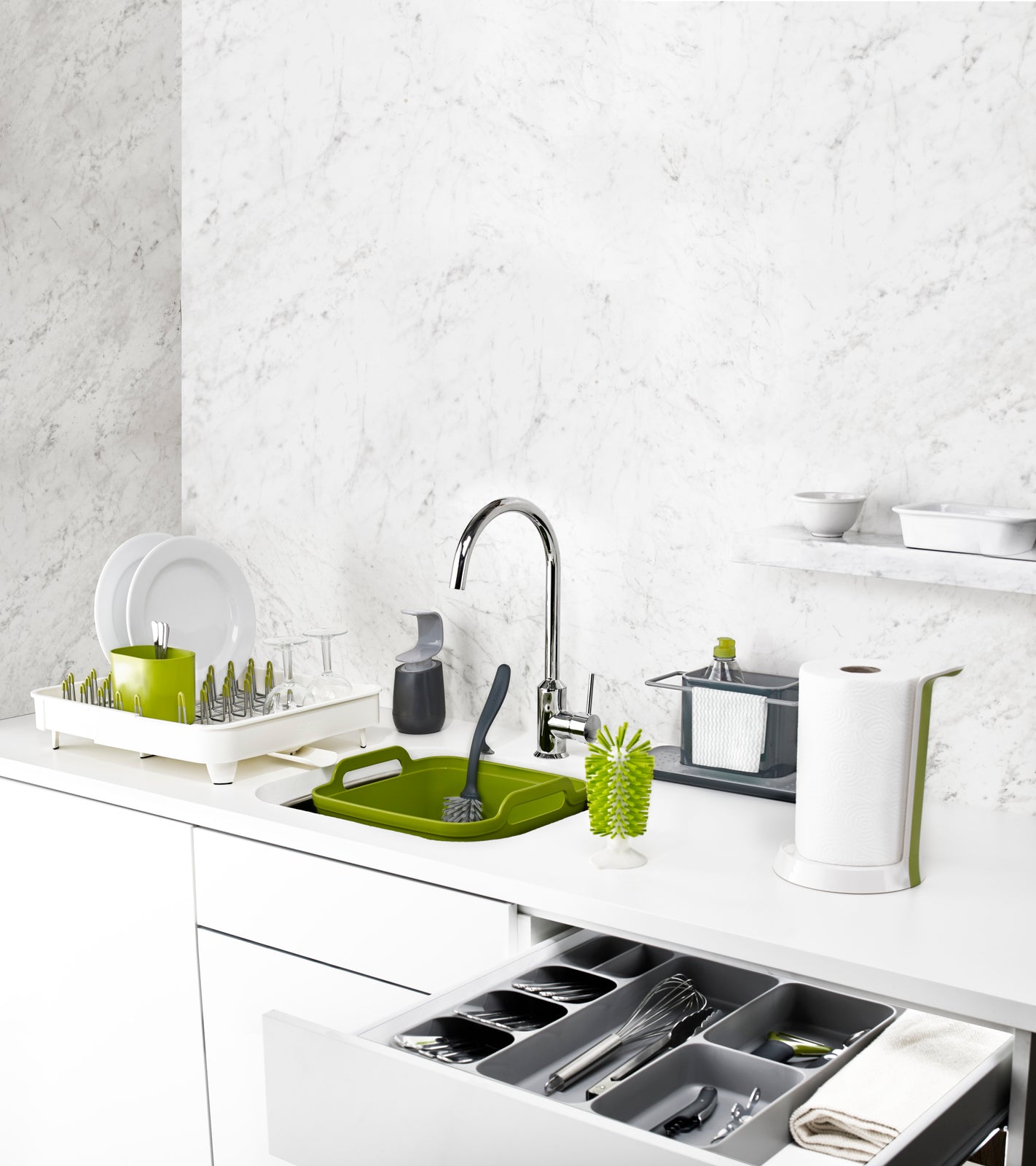 Joseph Joseph Edge Dish Brush - Green