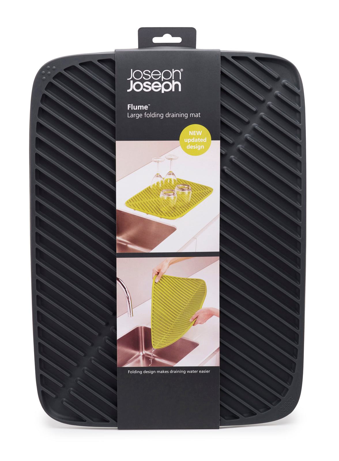 Joseph Joseph Flume Folding Draining Mat, Large - Grey