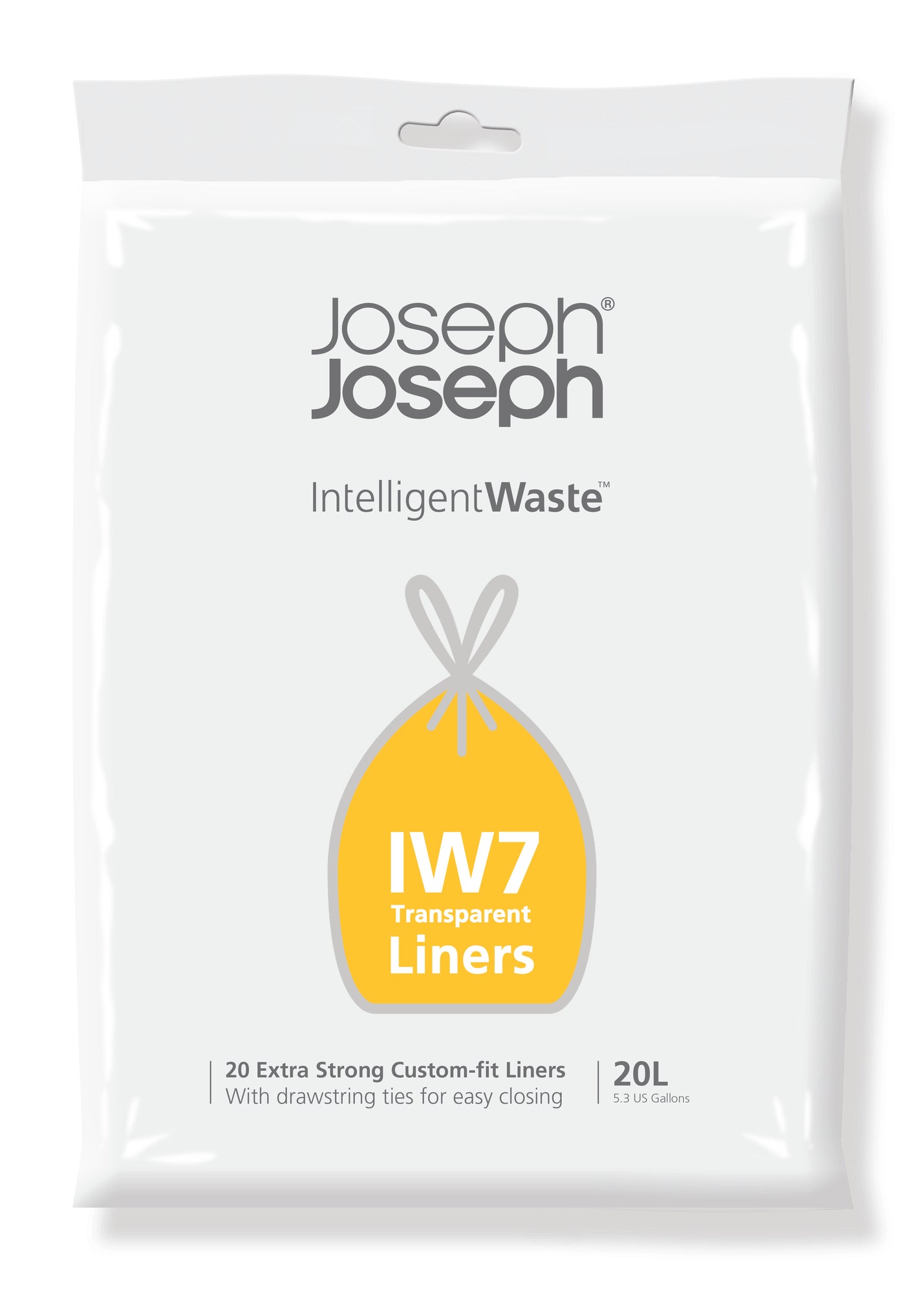 Joseph Joseph Iw7 20-Litre General Waste Liners (20 Pack) - Transparent