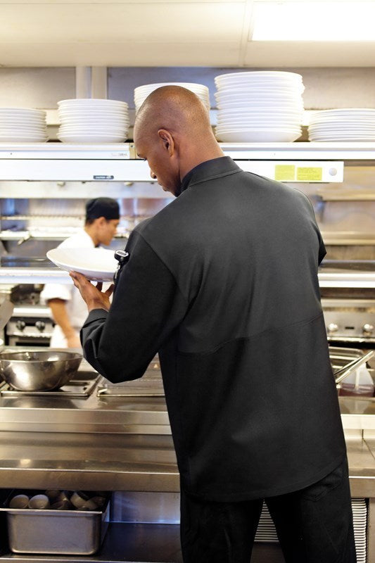 Chef Works Calgary Cool Vent Men's Chef Jacket - Black