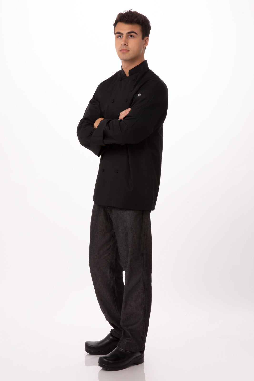 Chef Works Calgary Cool Vent Men's Chef Jacket - Black