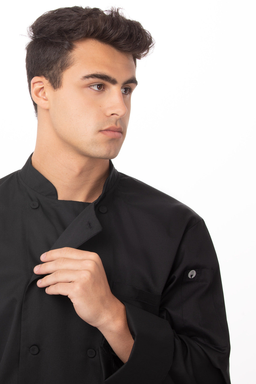 Chef Works Calgary Cool Vent Men's Chef Jacket - Black