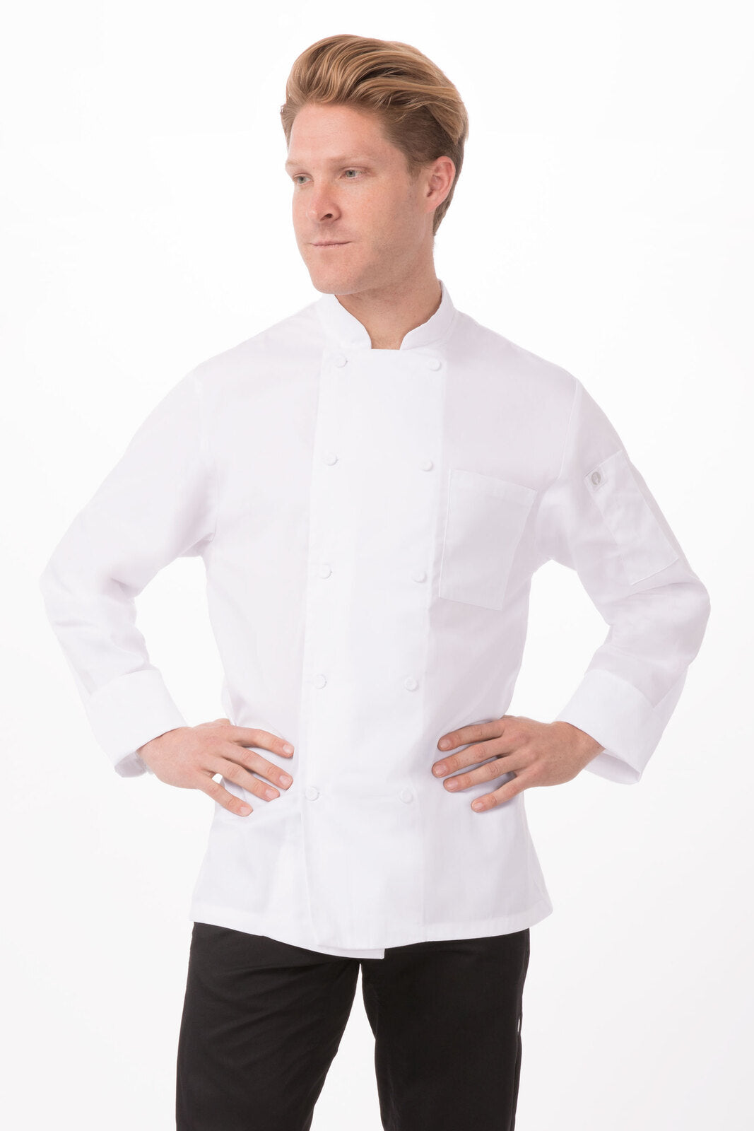 Chef Works Calgary Cool Vent Men's Chef Jacket - White