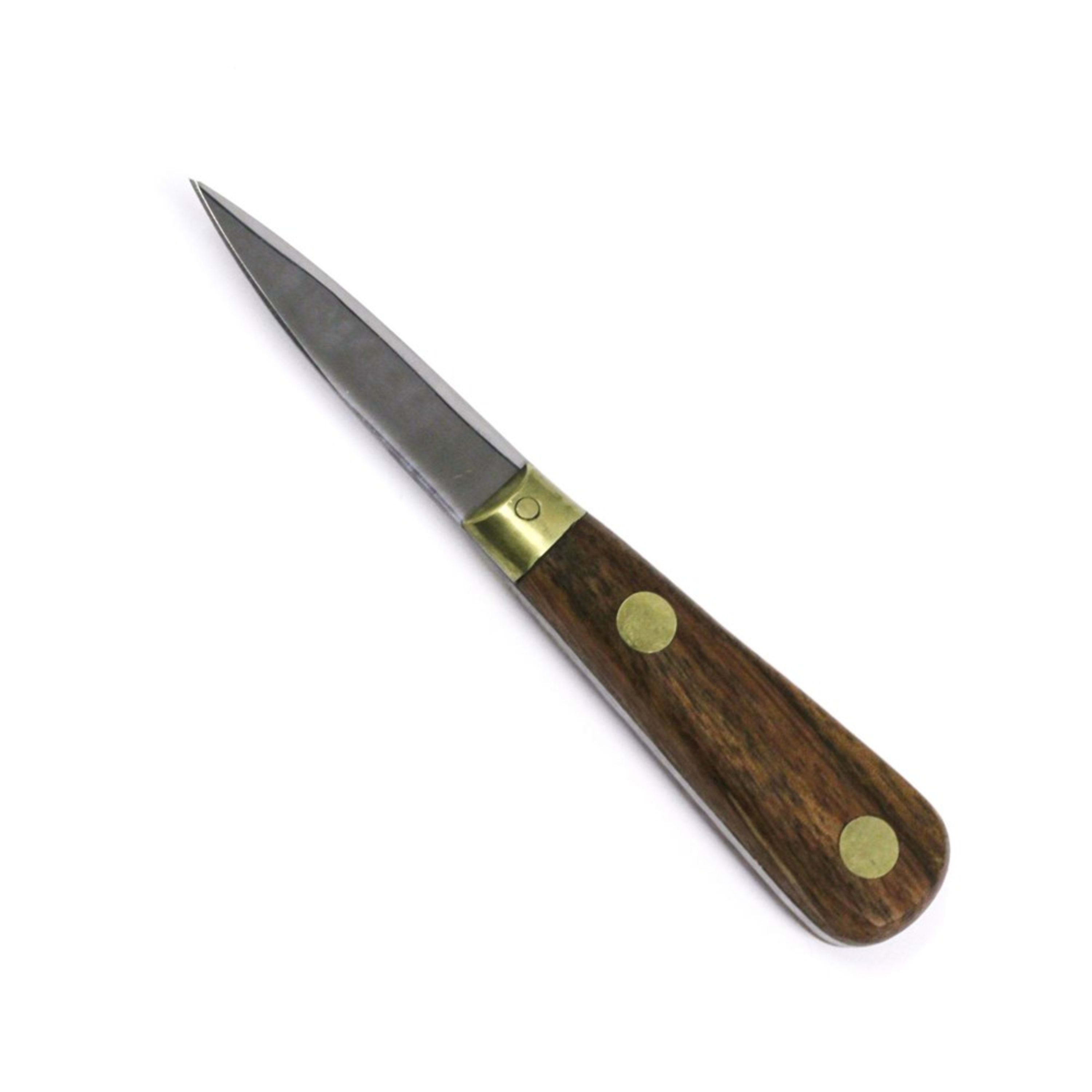 Laguiole Jean Néron Oyster Knife with Wooden Handle & Brass Bolster