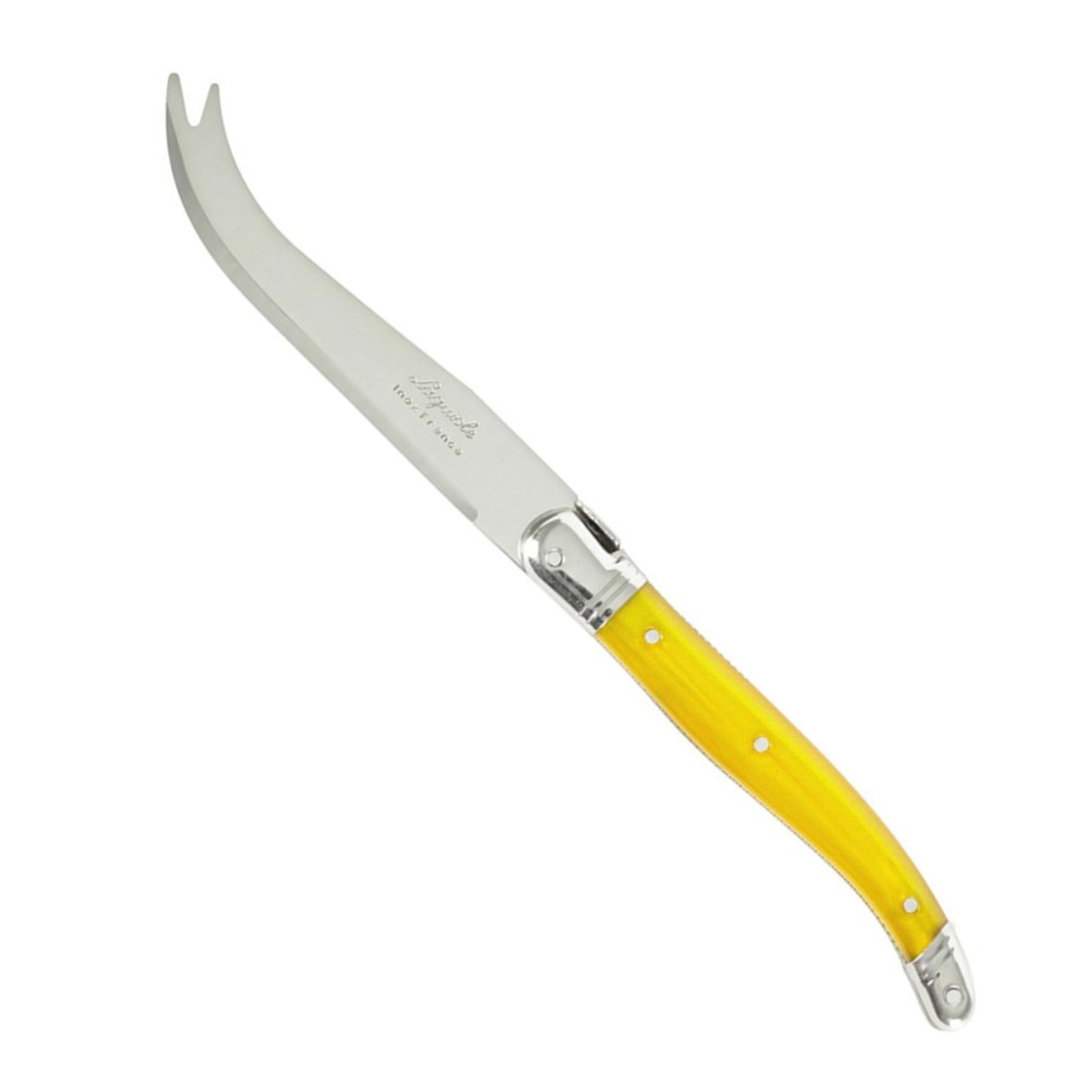 Laguiole Jean Néron Single Cheese Knife - Yellow