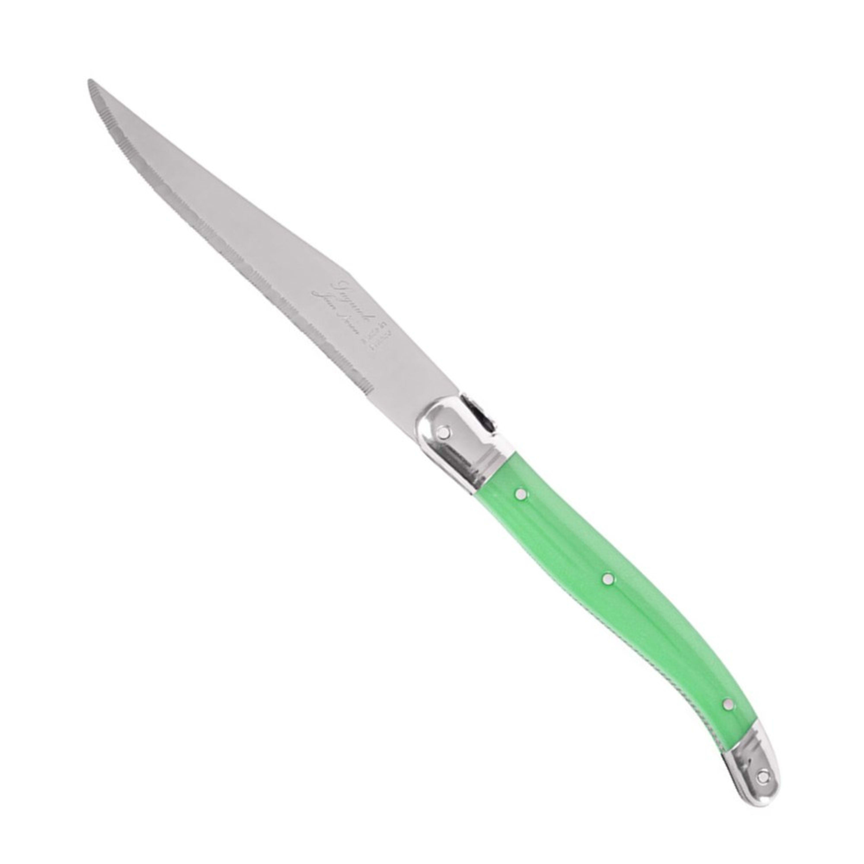 Laguiole Jean Néron Single Steak Knife - Green
