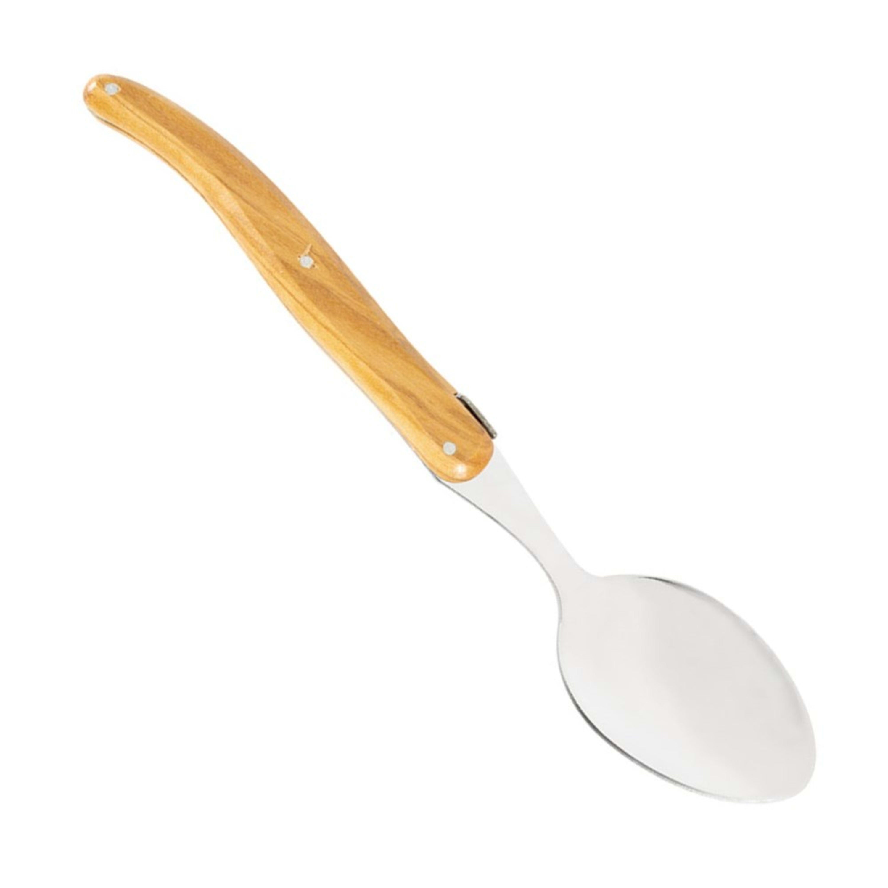 Laguiole Jean Néron Single Soup & Dessert Spoon - Olive Wood