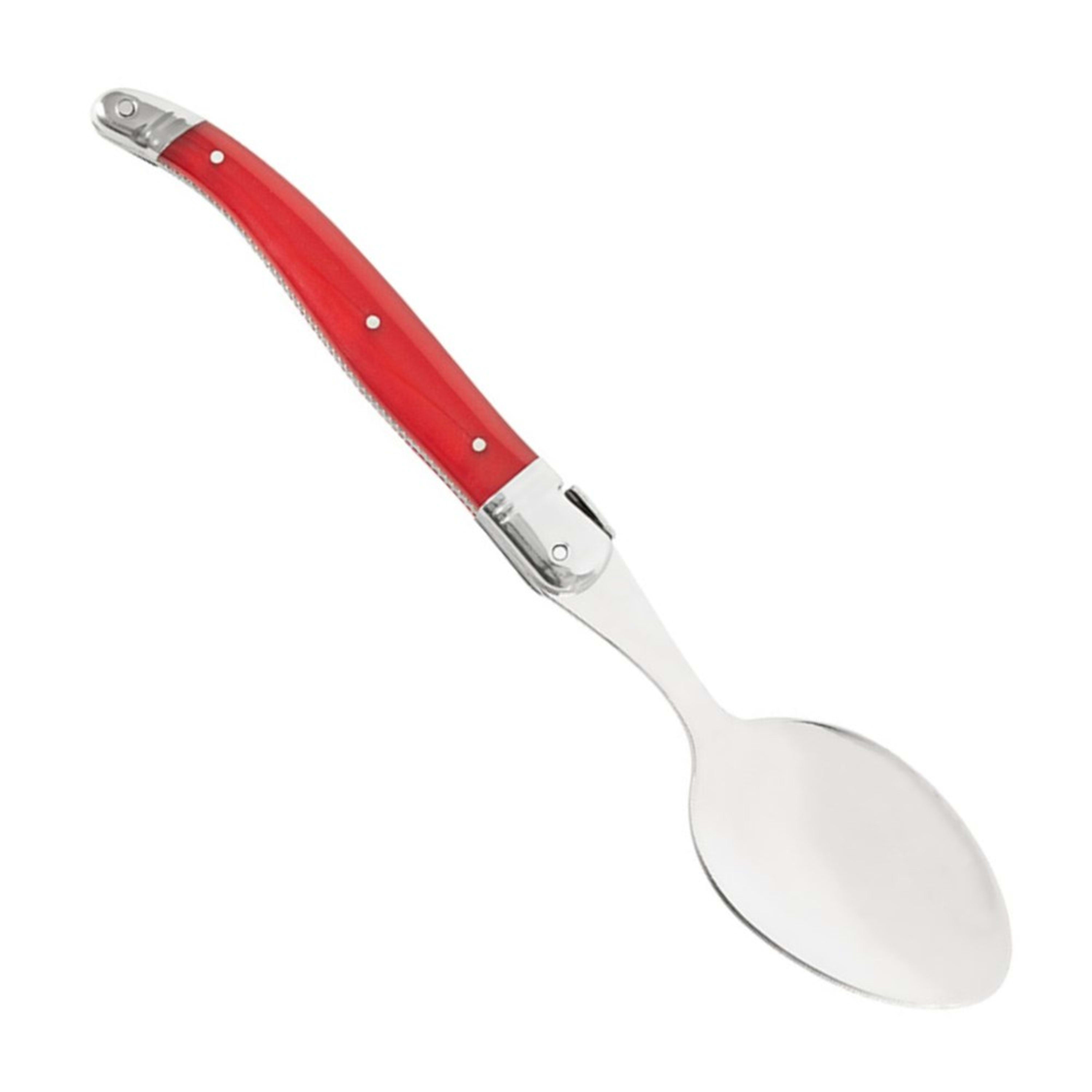 Laguiole Jean Néron Single Soup & Dessert Spoon - Red