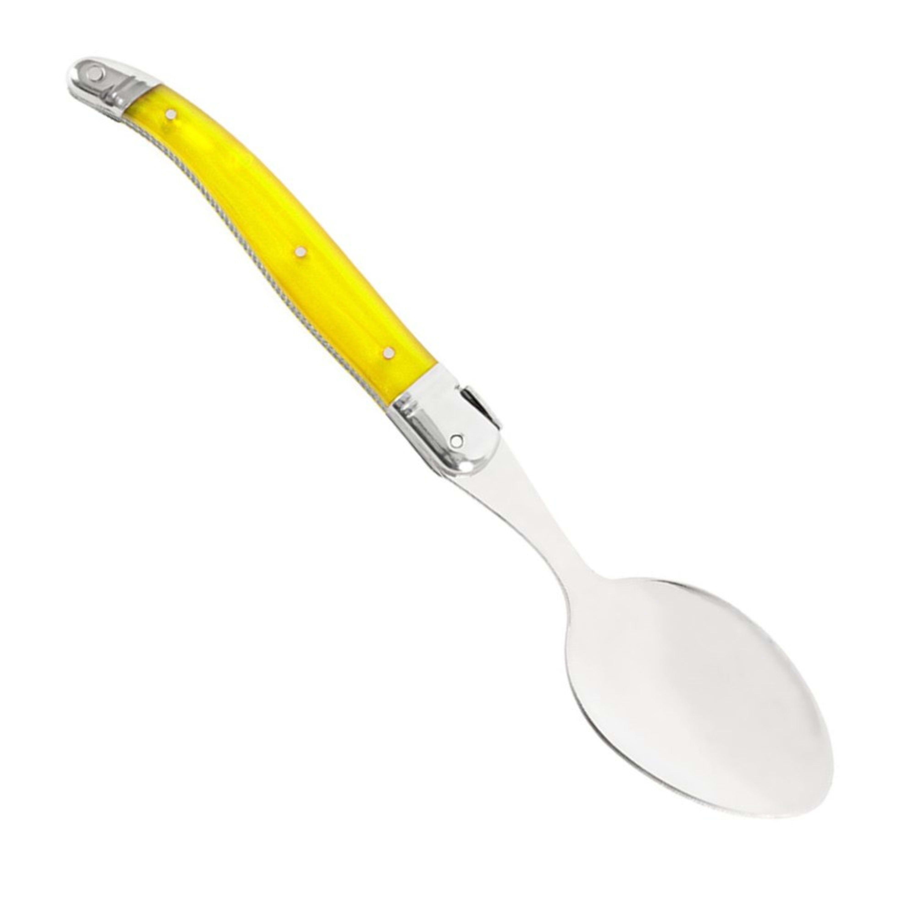 Laguiole Jean Néron Single Soup & Dessert Spoon - Yellow
