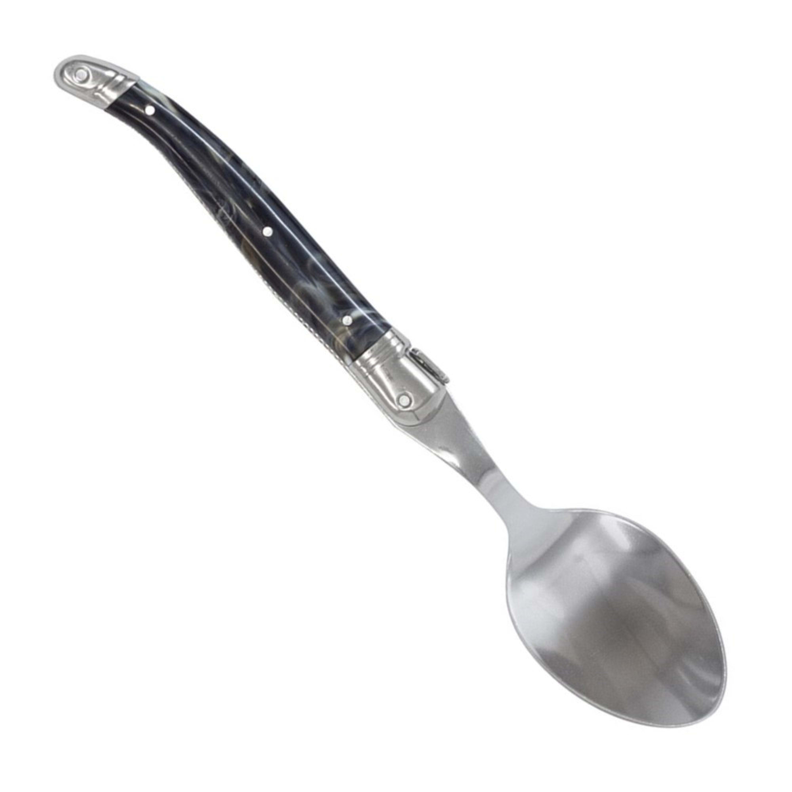 Laguiole Jean Néron Single Soup & Dessert Spoon - Black Horn