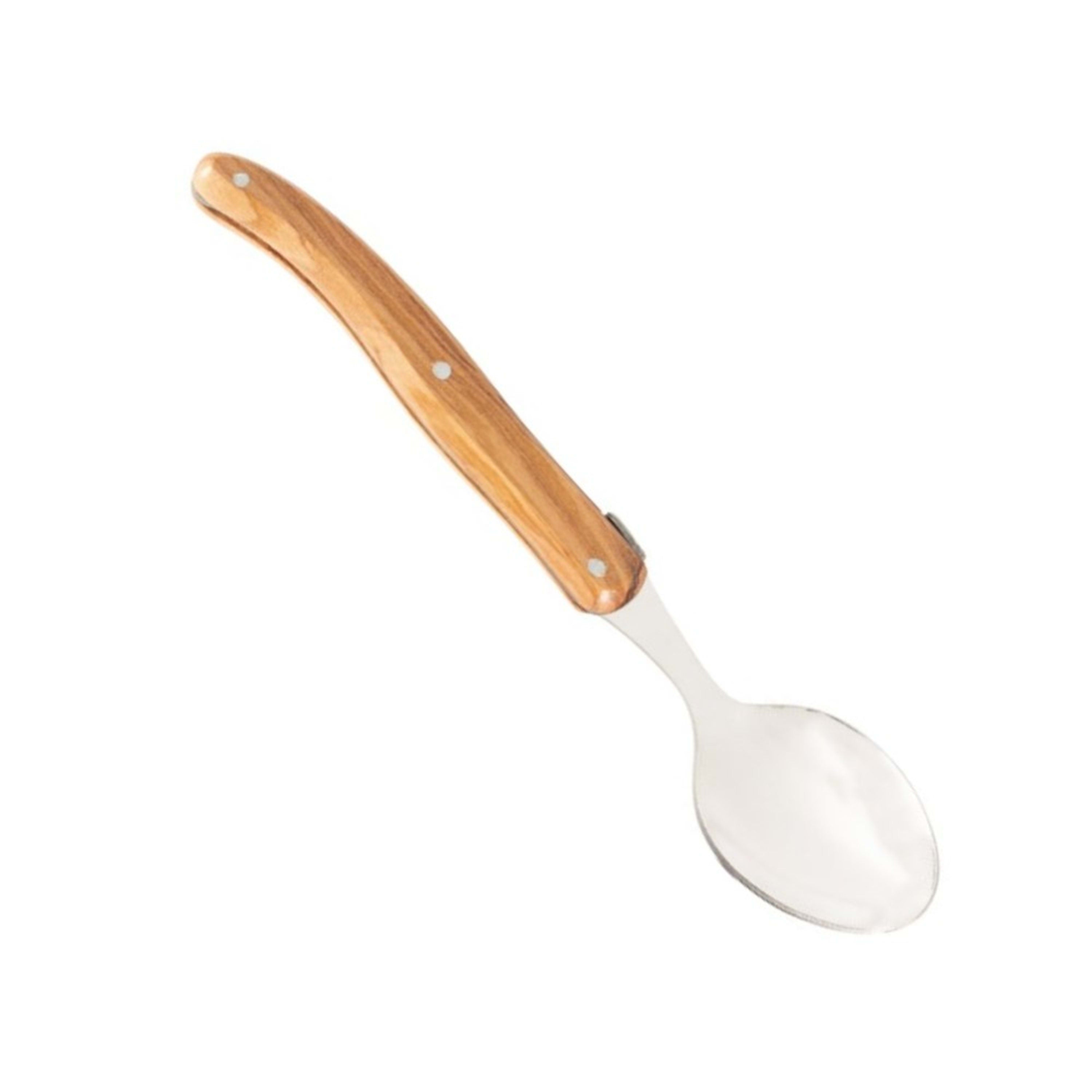 Laguiole Jean Néron Single Coffee Spoon - Olive Wood