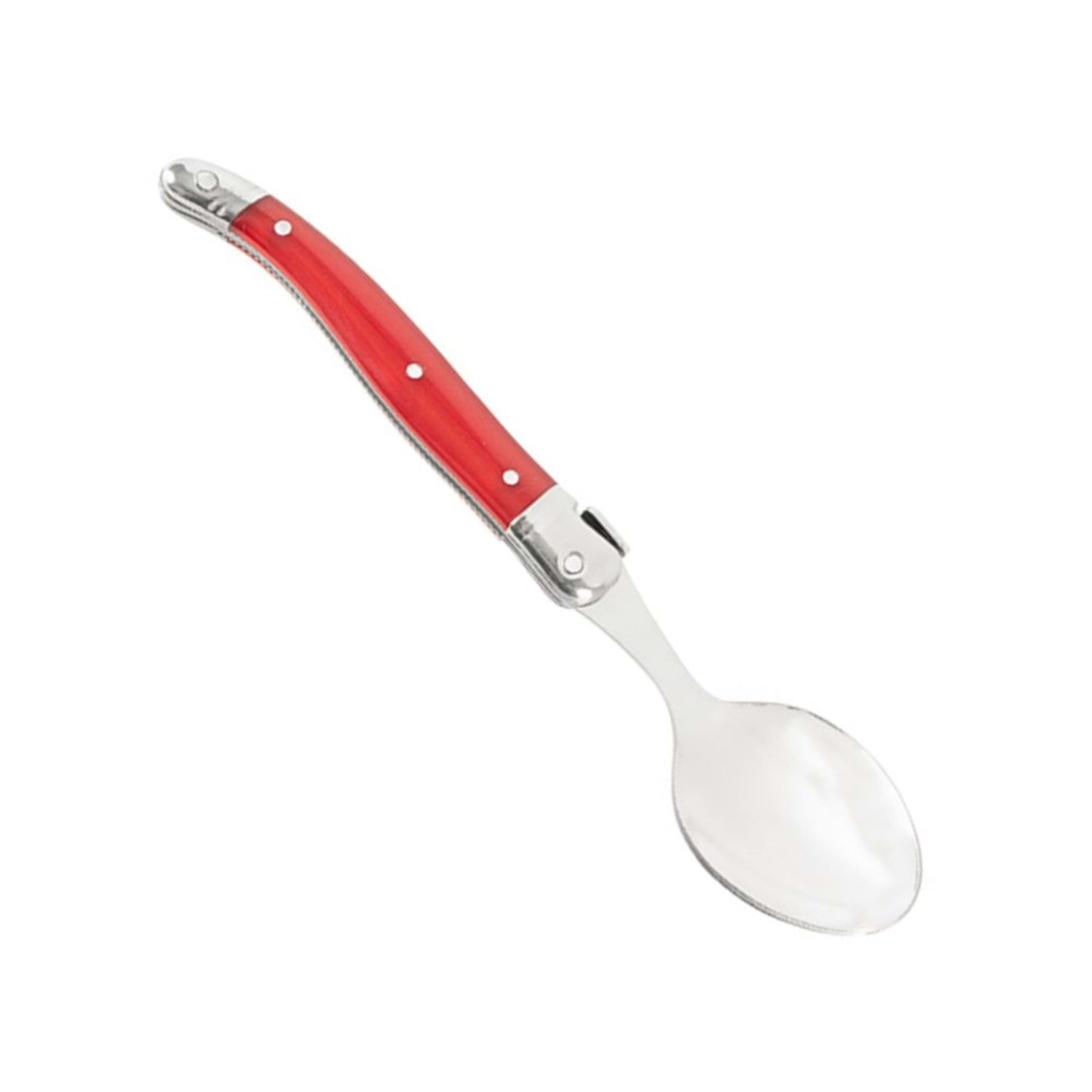 Laguiole Jean Néron Single Coffee Spoon - Red