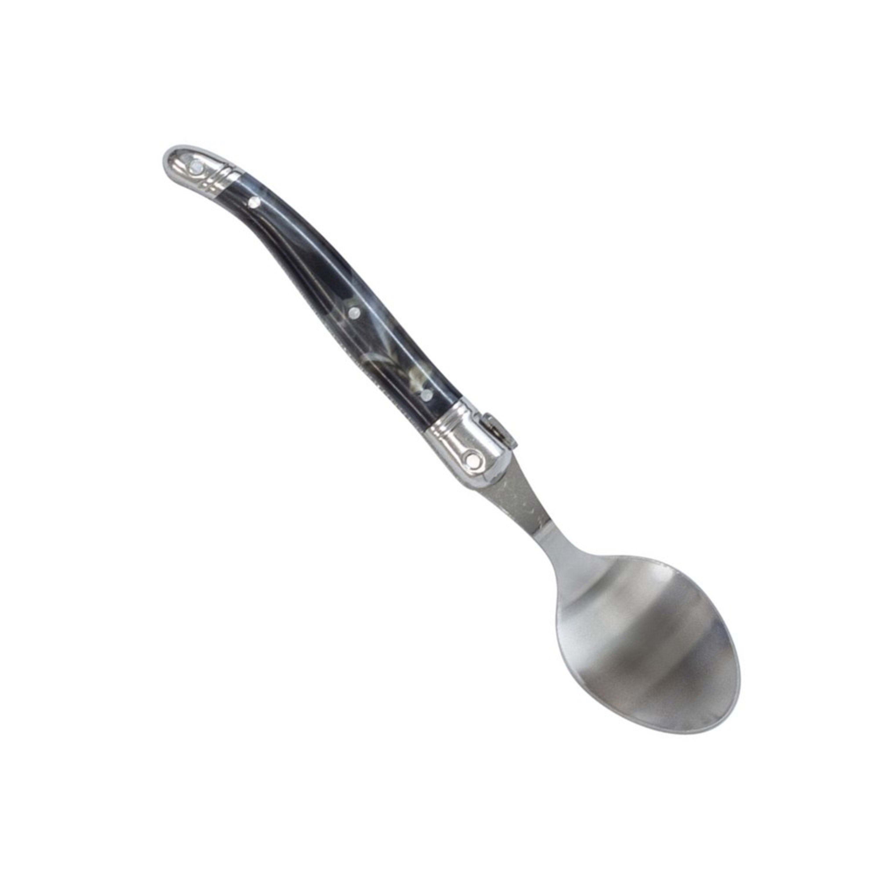 Laguiole Jean Néron Single Coffee Spoon - Black Horn