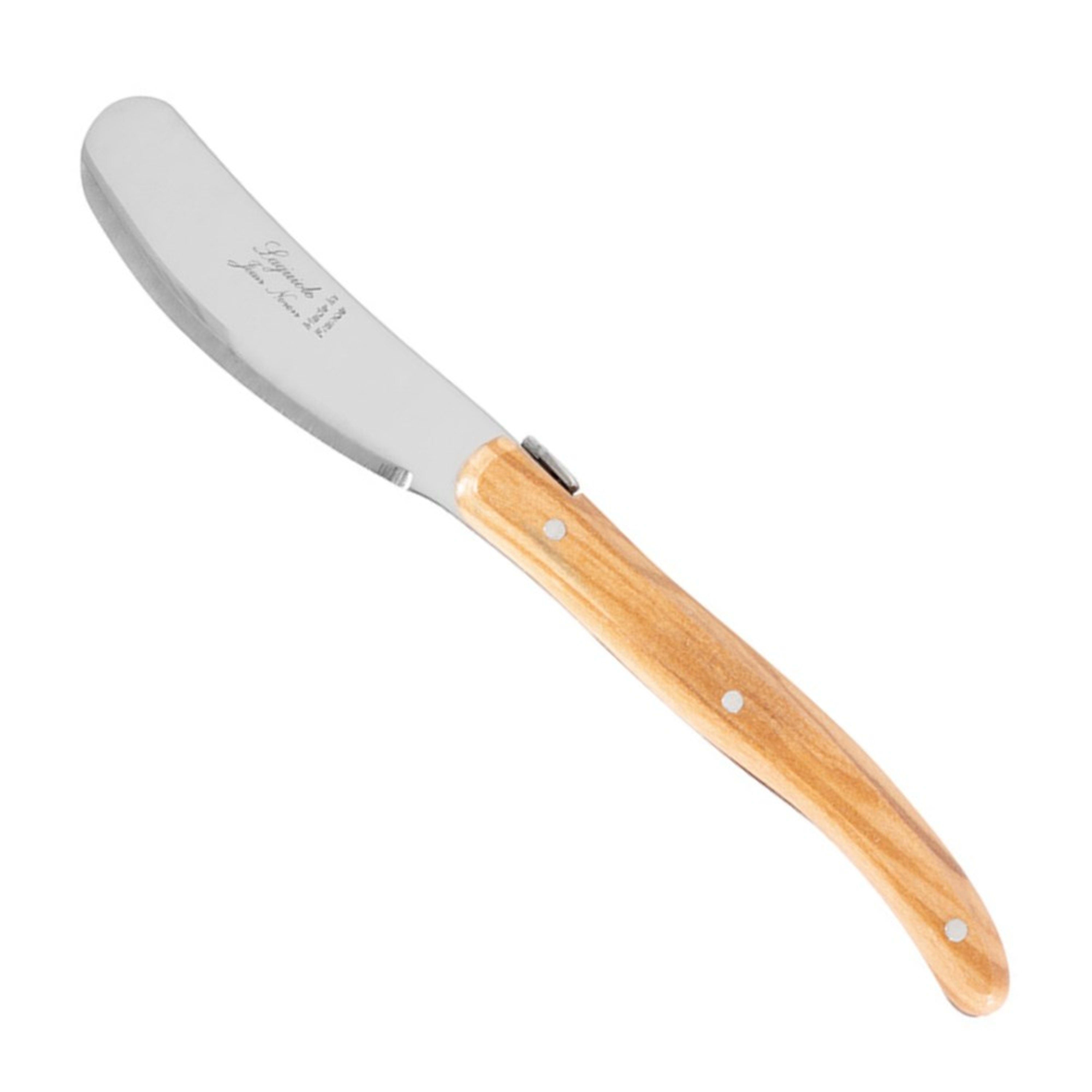 Laguiole Jean Néron Single Butter & Pate Knife - Olive Wood