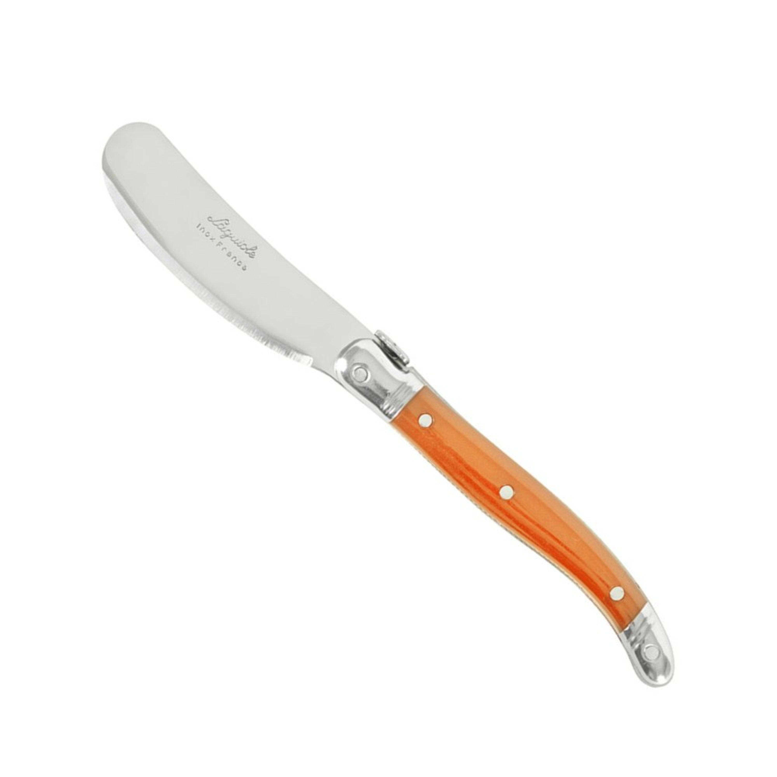 Laguiole Jean Néron Single Butter & Pate Knife - Orange