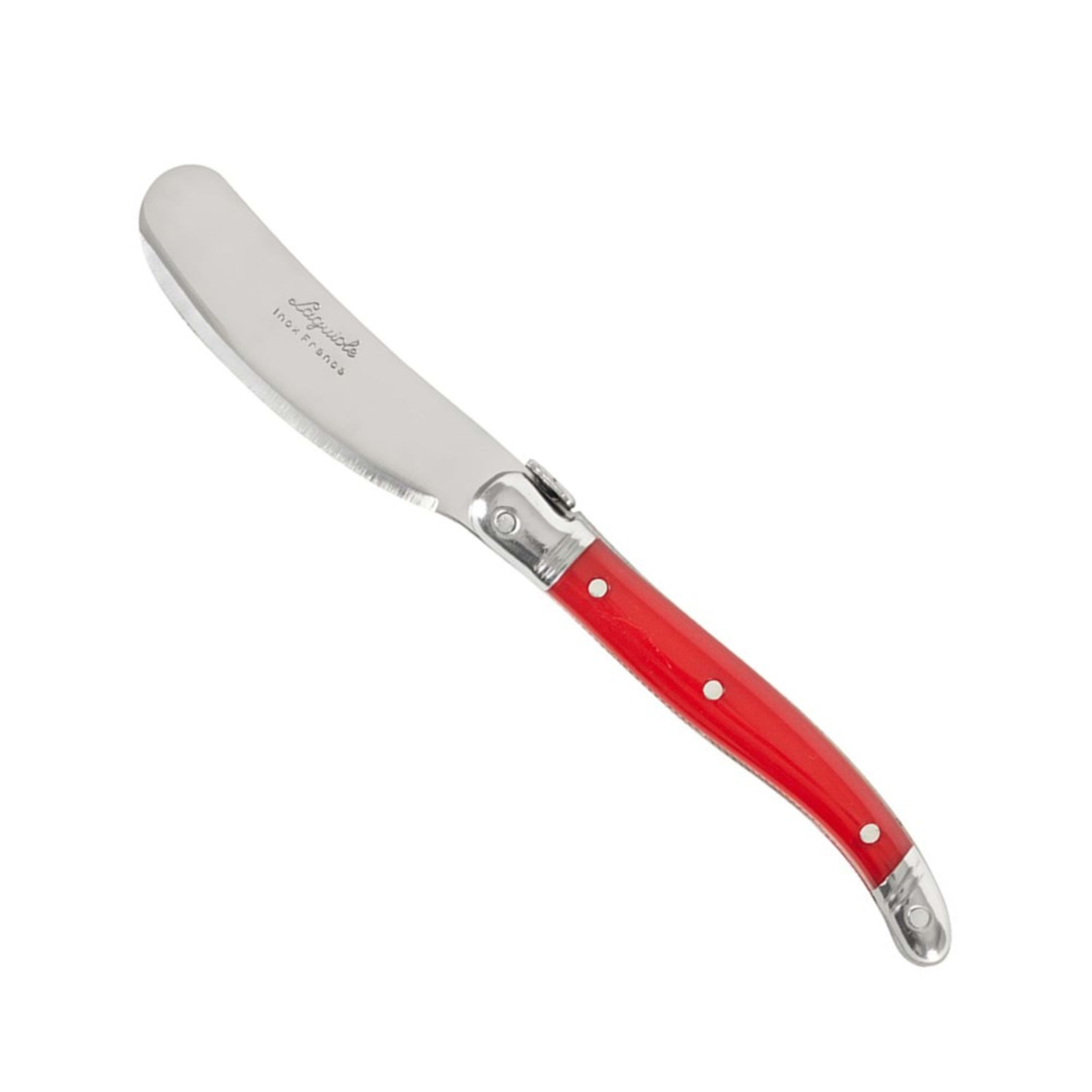 Laguiole Jean Néron Single Butter & Pate Knife - Red