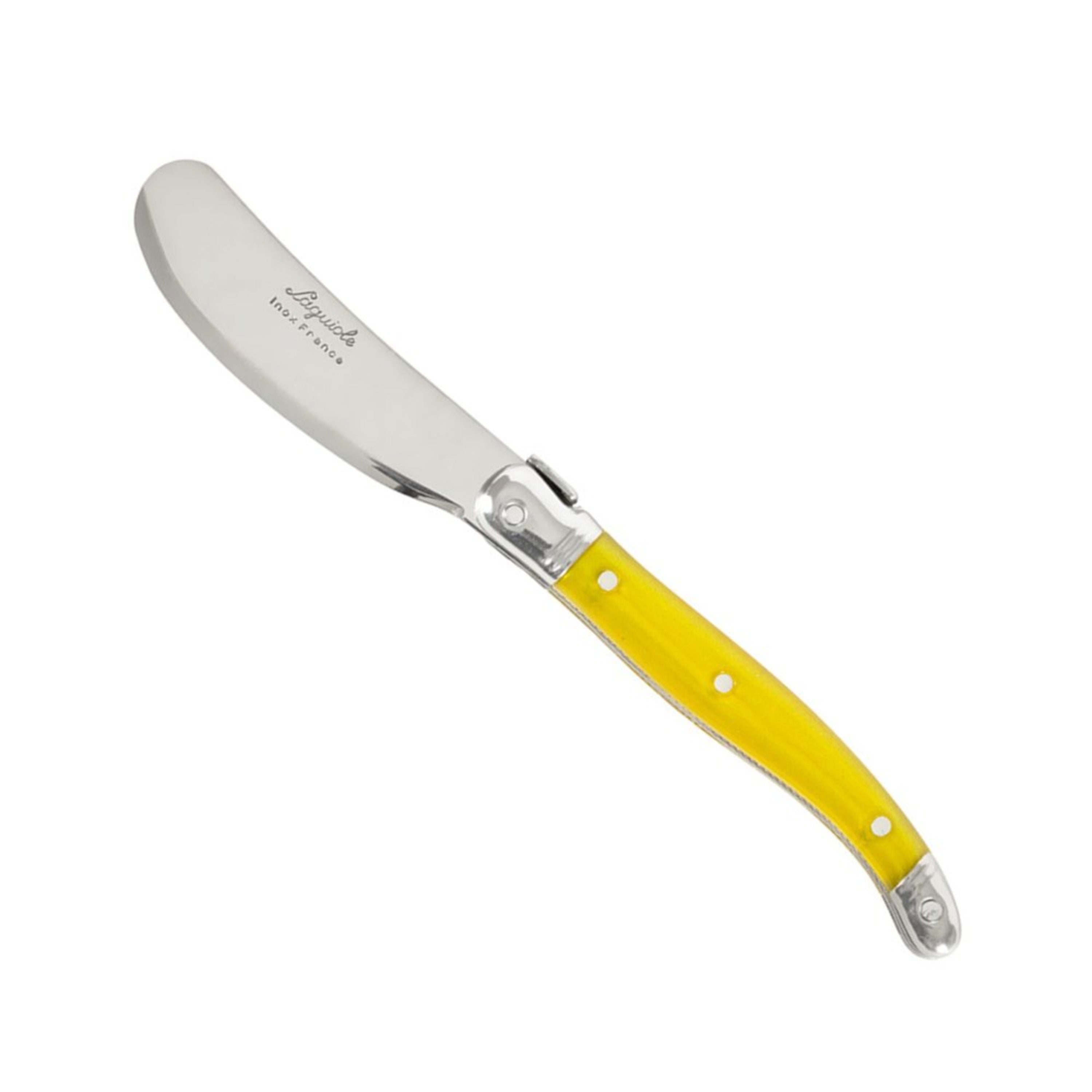 Laguiole Jean Néron Single Butter & Pate Knife - Yellow