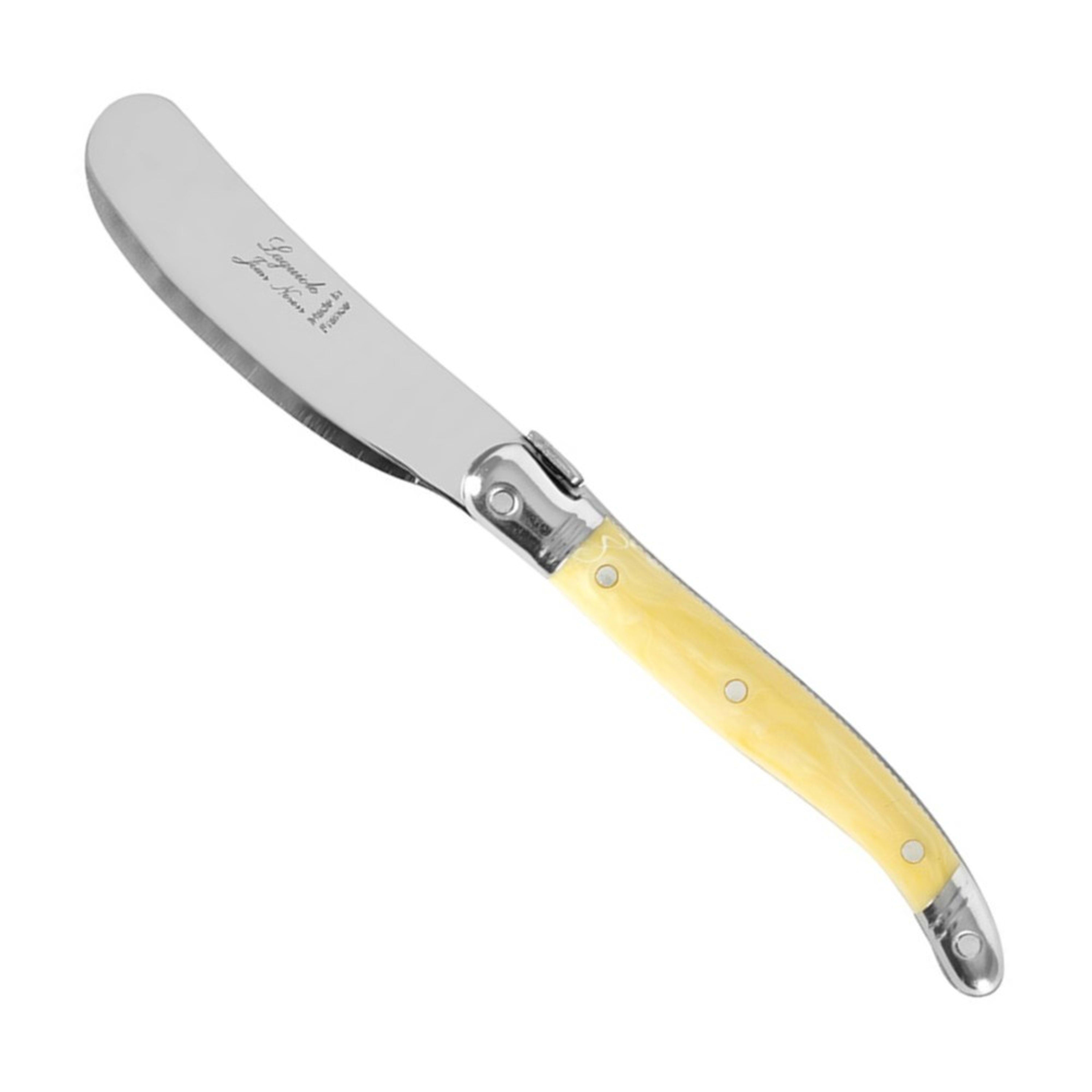 Laguiole Jean Néron Single Butter & Pate Knife - Light Horn