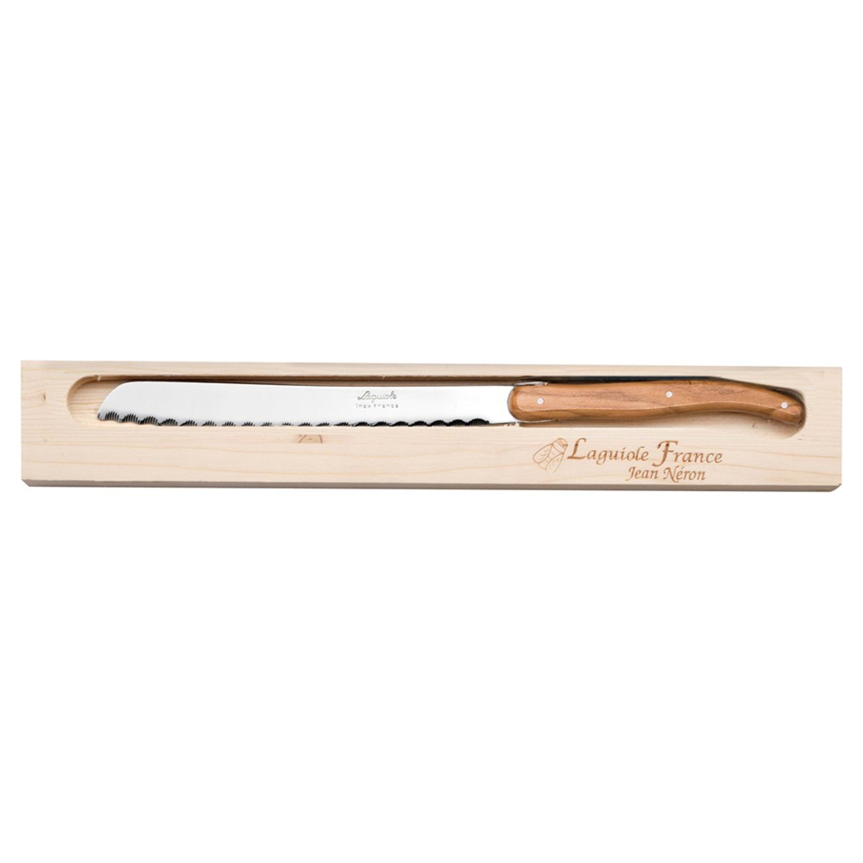 Laguiole Jean Néron Bread Knife - Olive Wood