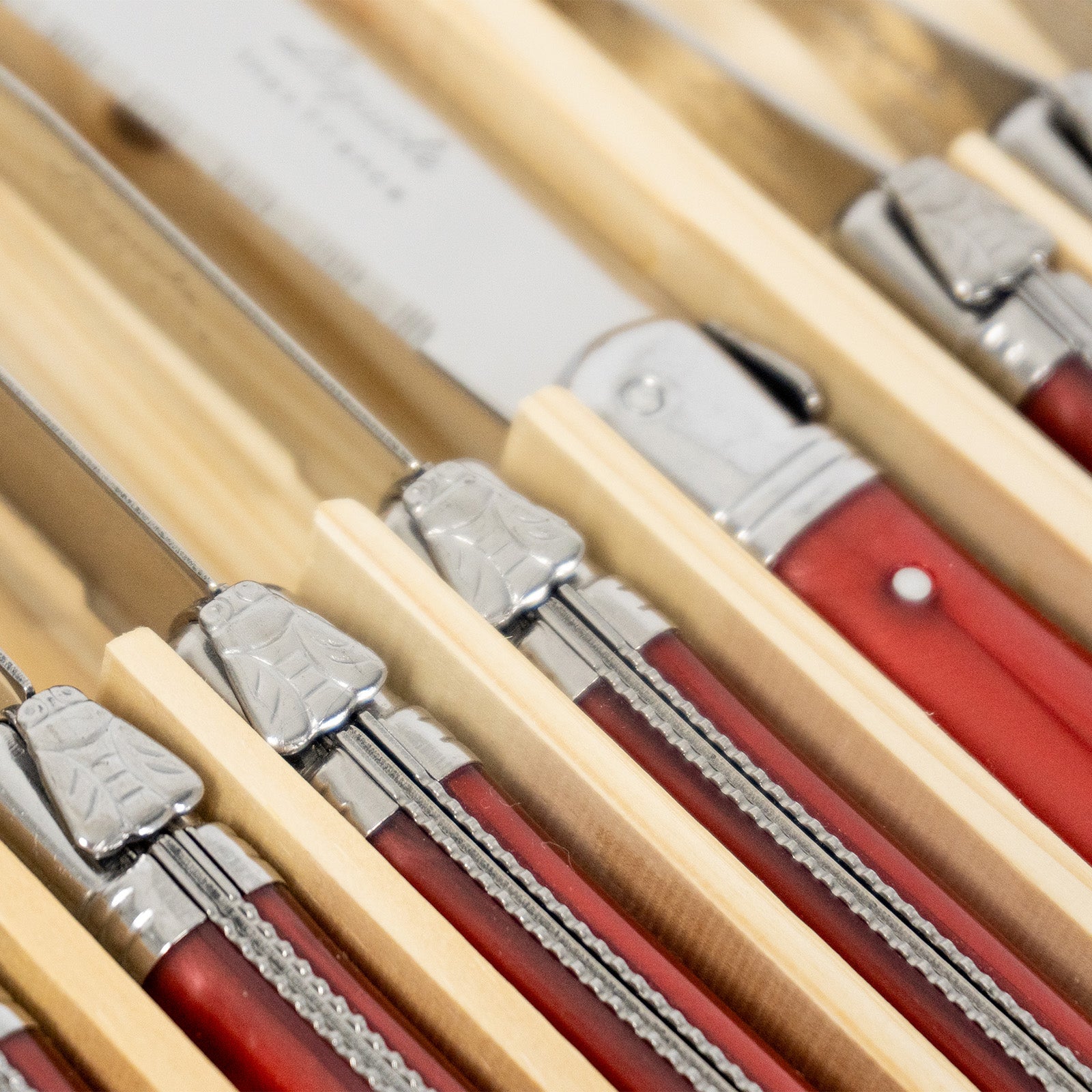 Laguiole Jean Neron Cutlery Set of 12 - Red