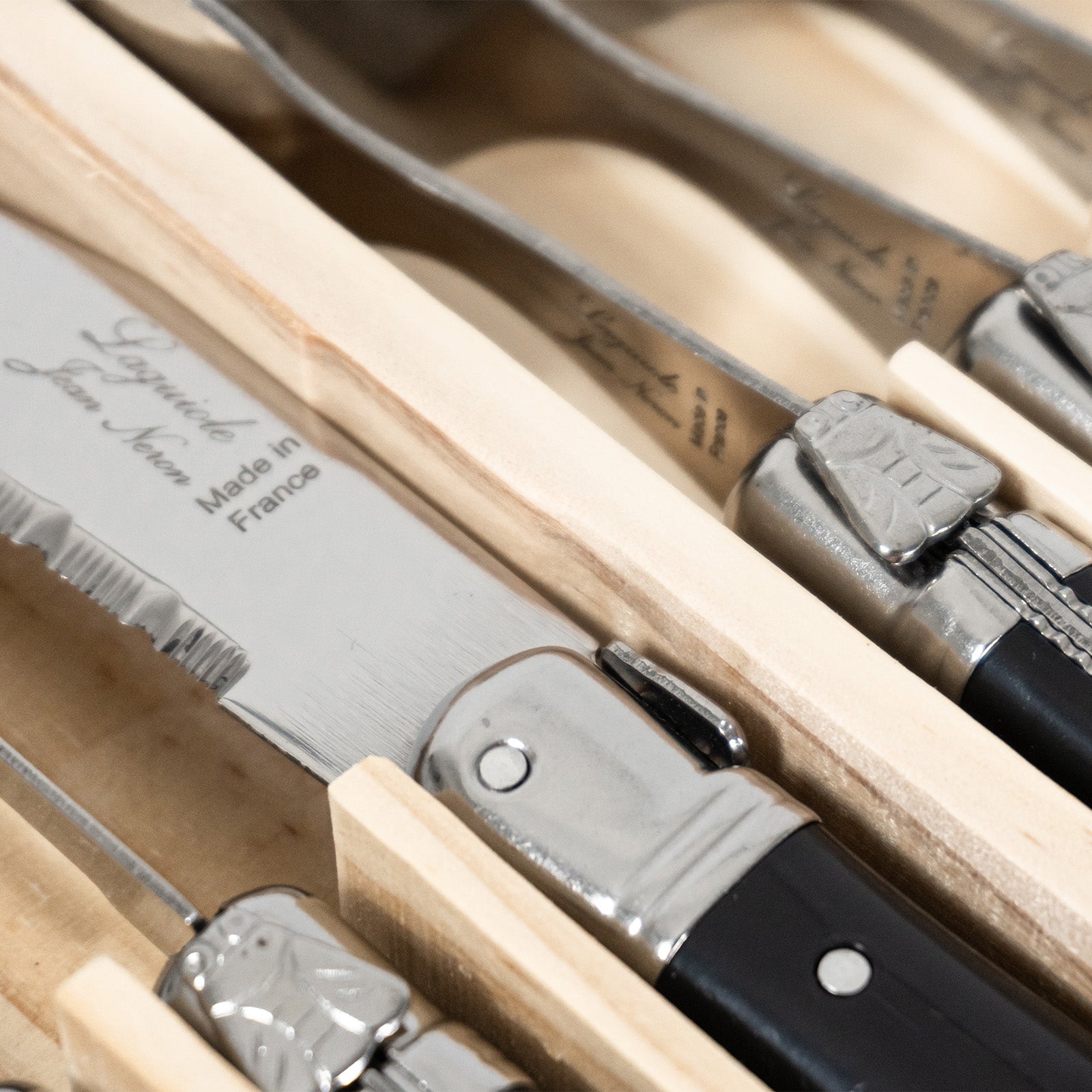 Laguiole Jean Neron Cutlery Set of 12 - Black