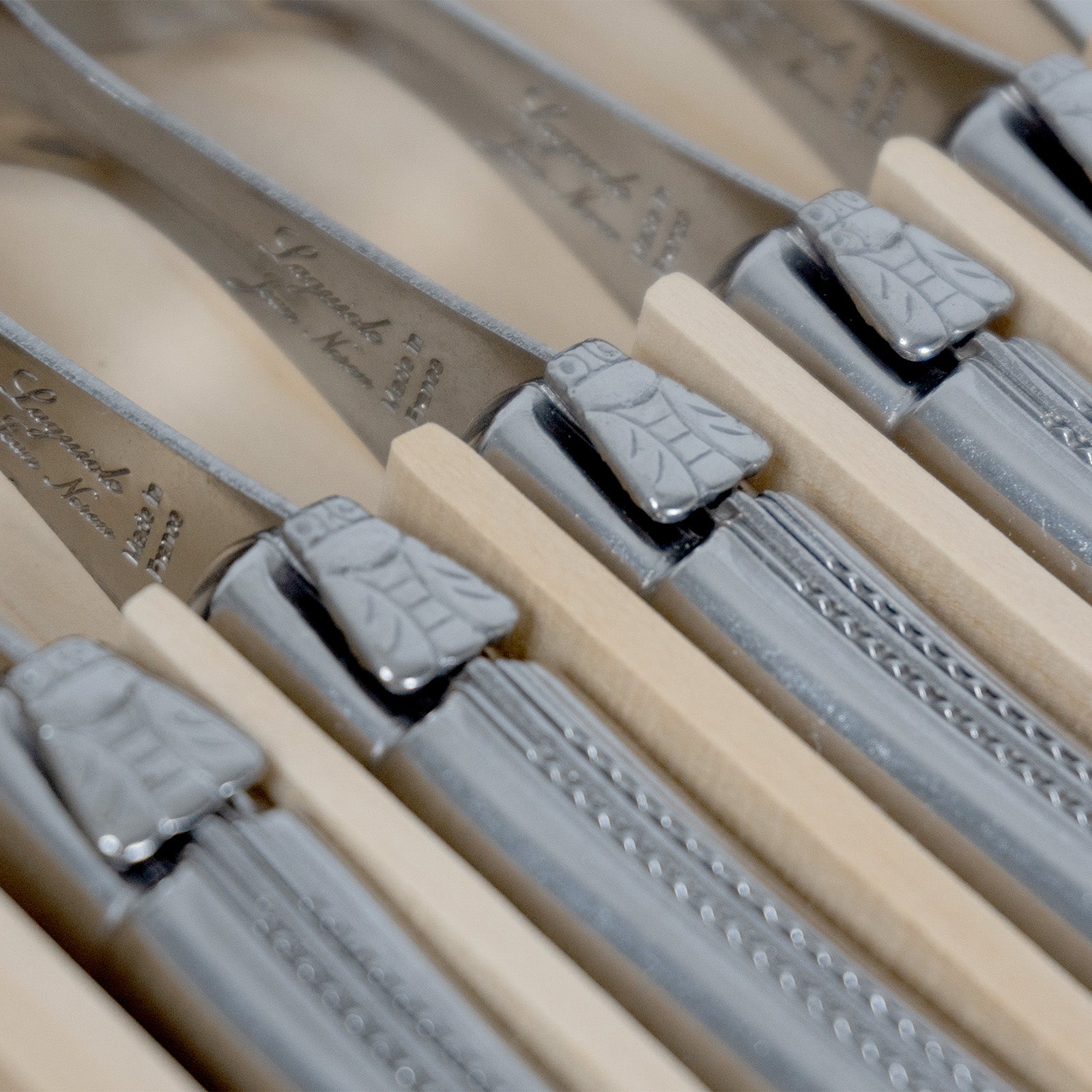 Laguiole Jean Neron Stainless Steel Handle Cutlery Set of 12