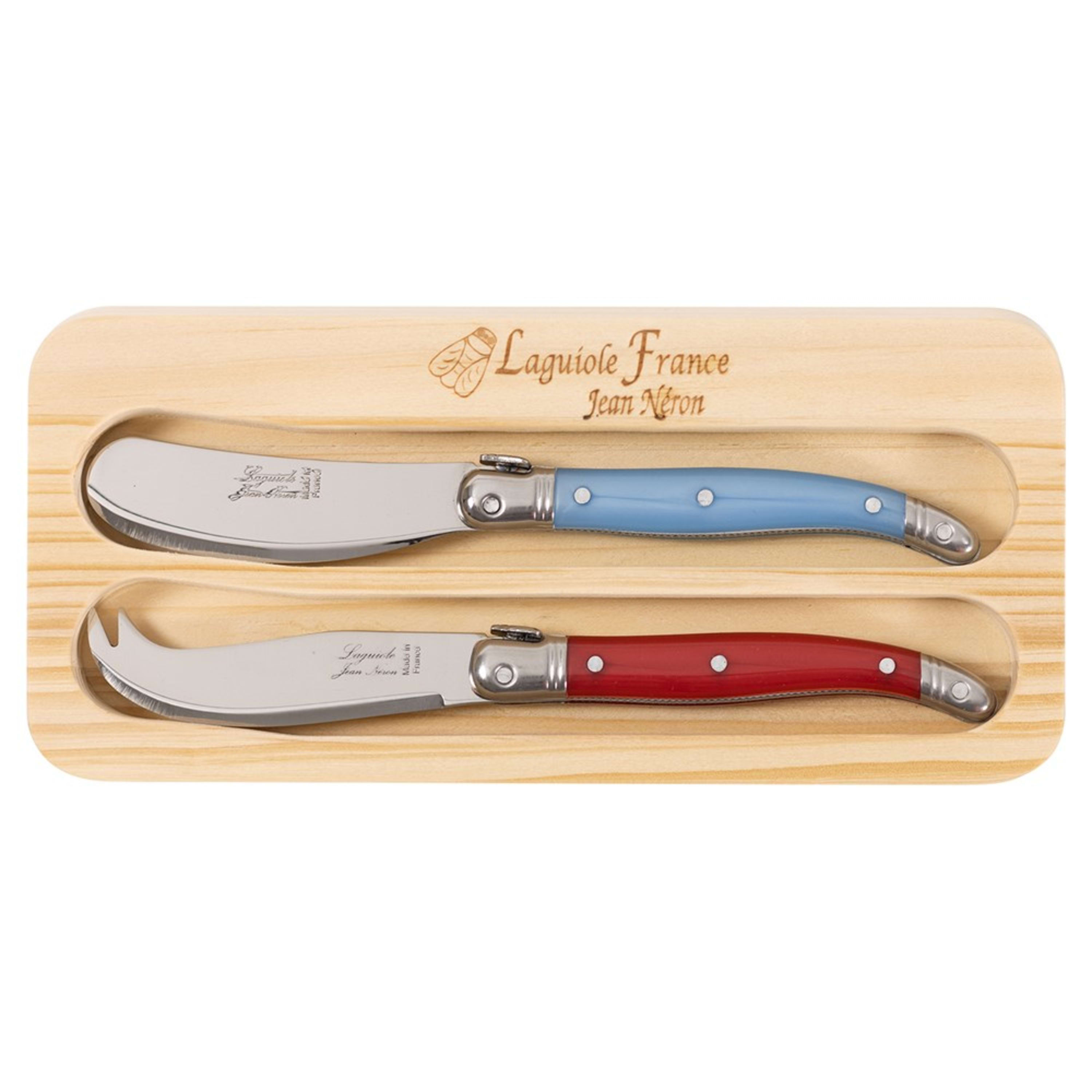 Laguiole Jean Néron 2 Piece Mini Cheese Knife & Spreader Set - Mixed