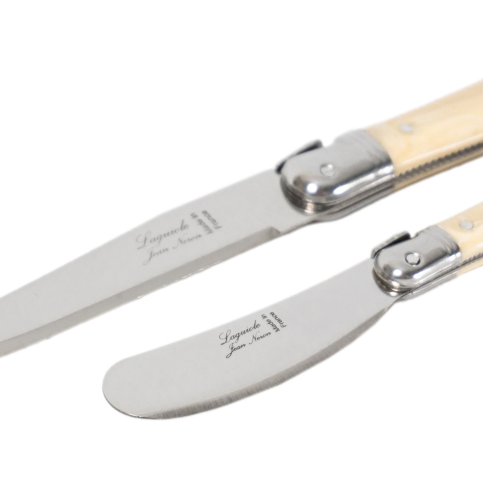 Laguiole Jean Neron Cheese & Pate Knife Set - Light Horn
