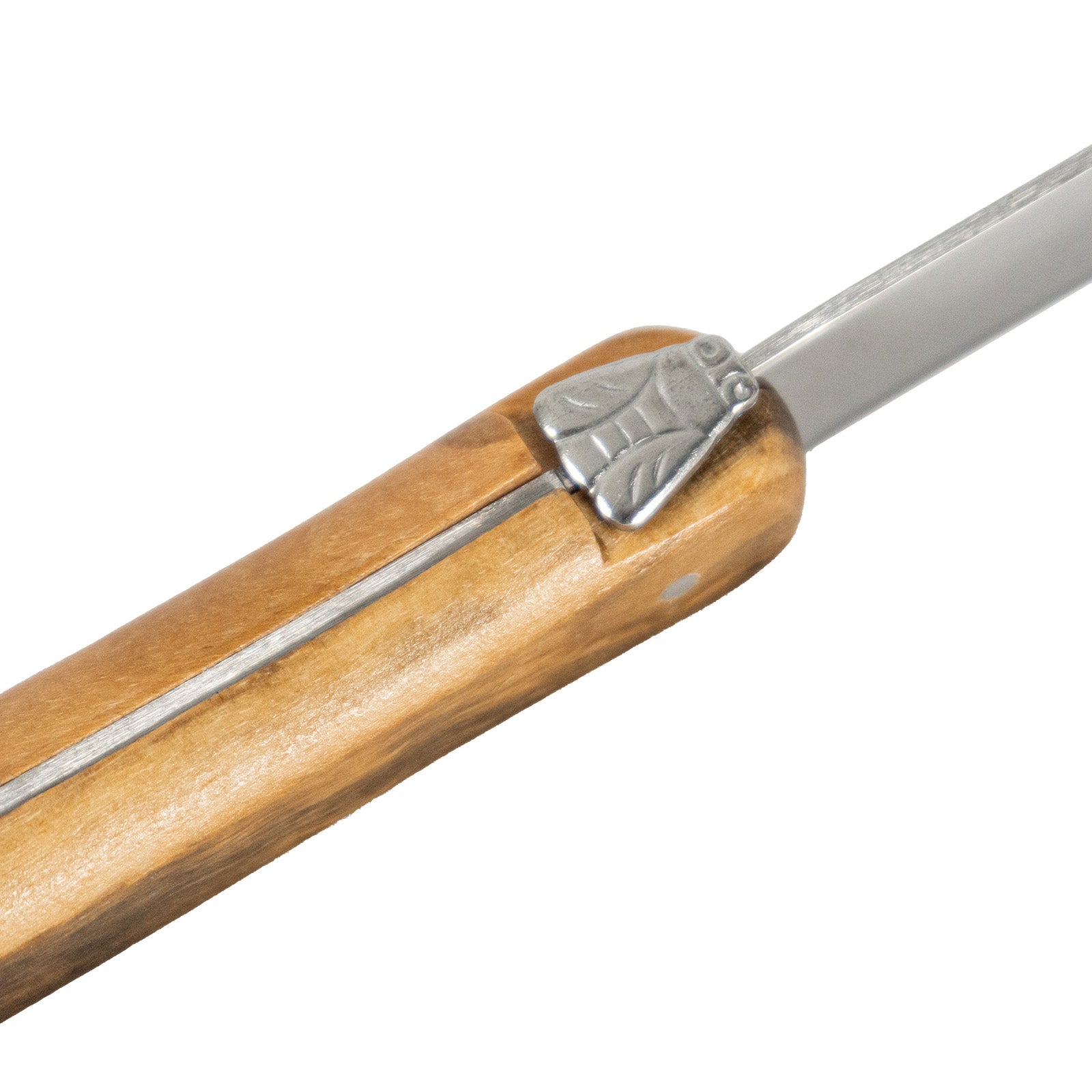 Laguiole Jean Neron Olive Wood Carving Knife & Fork Set