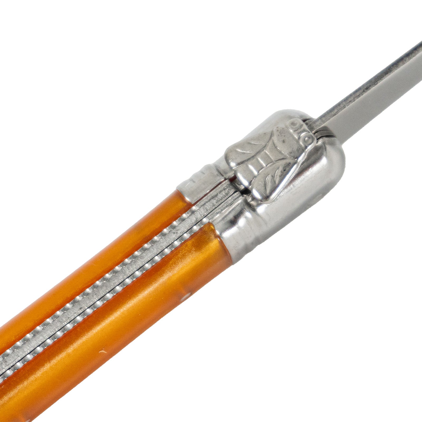 Laguiole Jean Neron Carving Knife & Fork Set - Orange