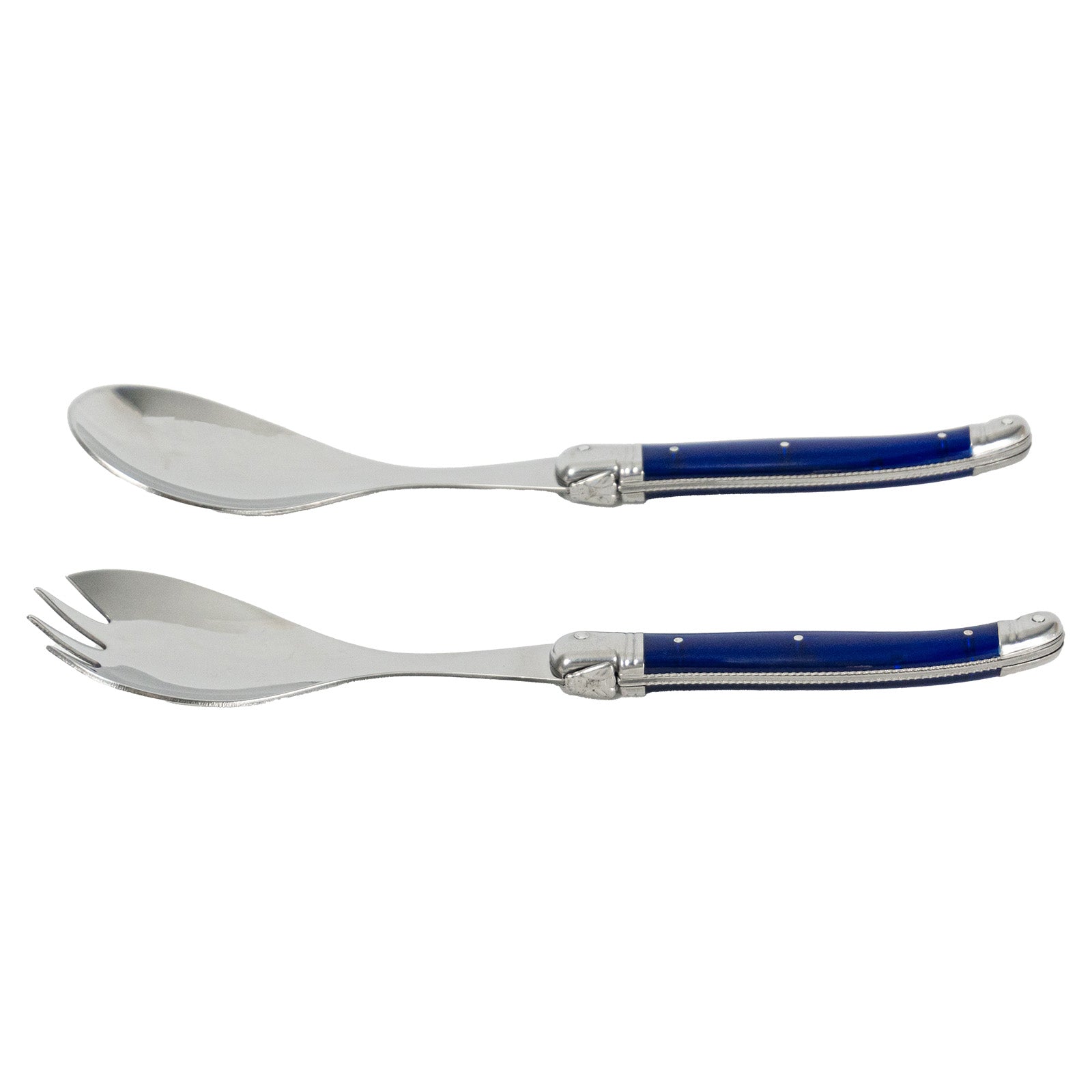Laguiole Jean Neron Salad Server Set - French Blue