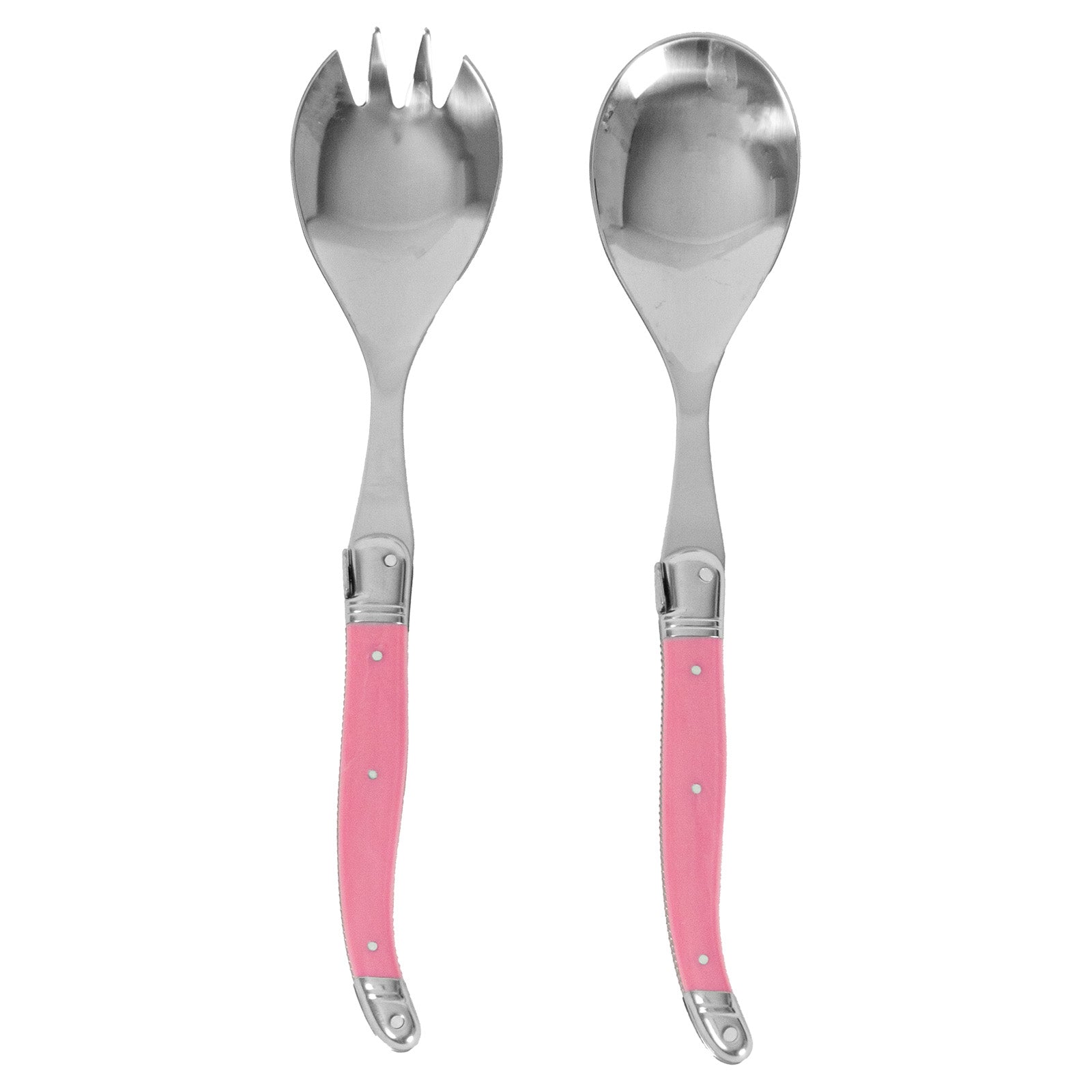 Laguiole Jean Neron Salad Server Set - NBCF Pink Special Edition