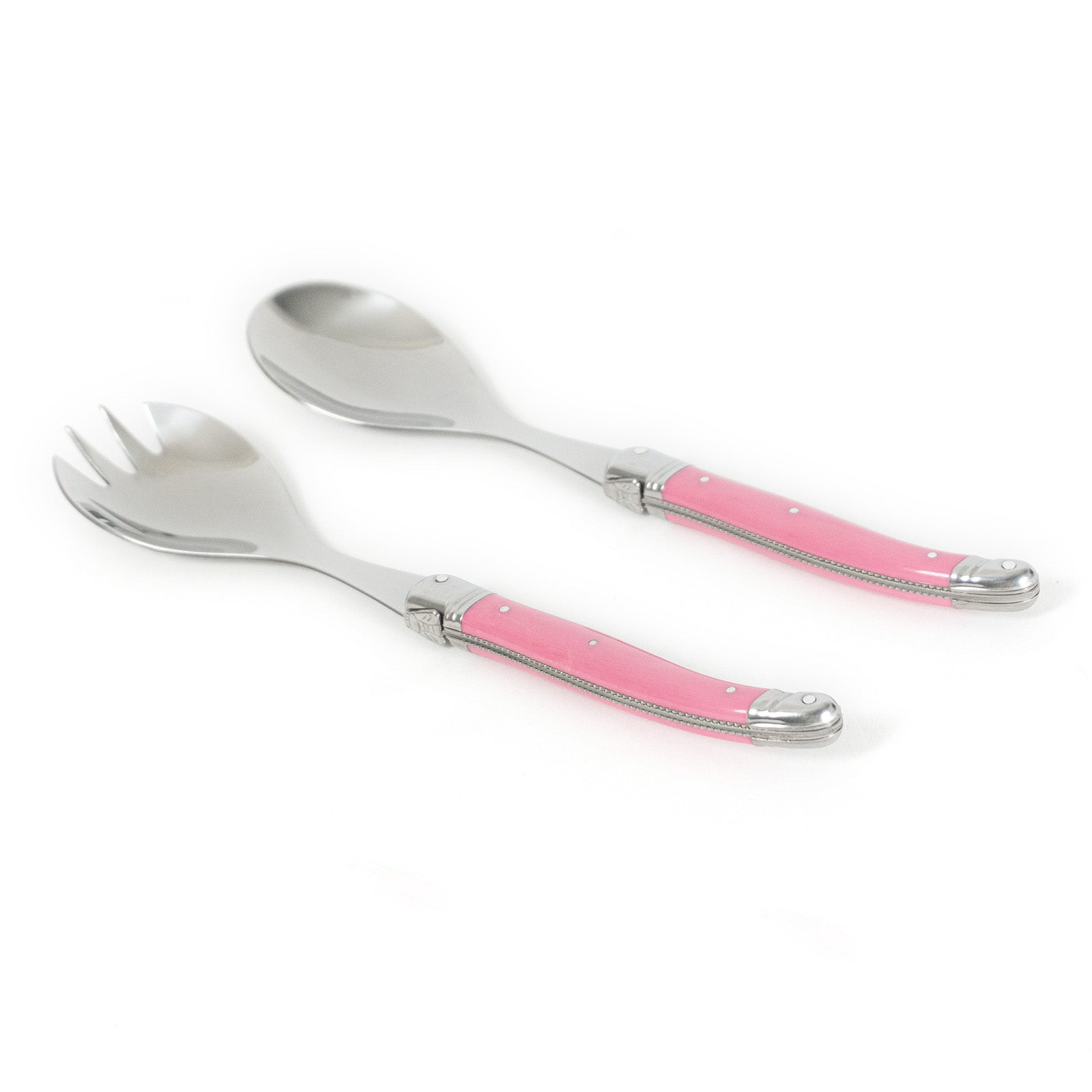 Laguiole Jean Neron Salad Server Set - NBCF Pink Special Edition