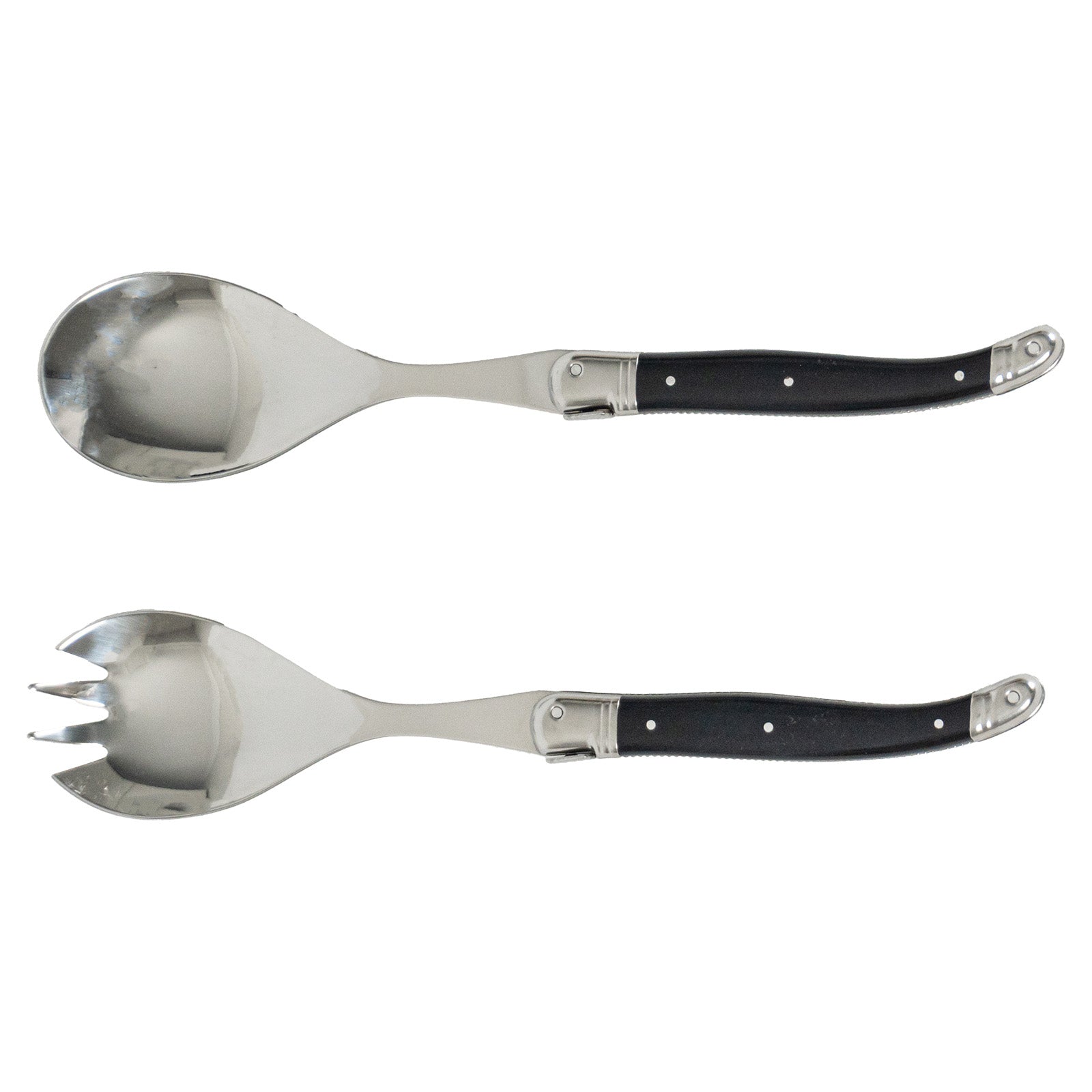 Laguiole Jean Neron Salad Server Set - Black