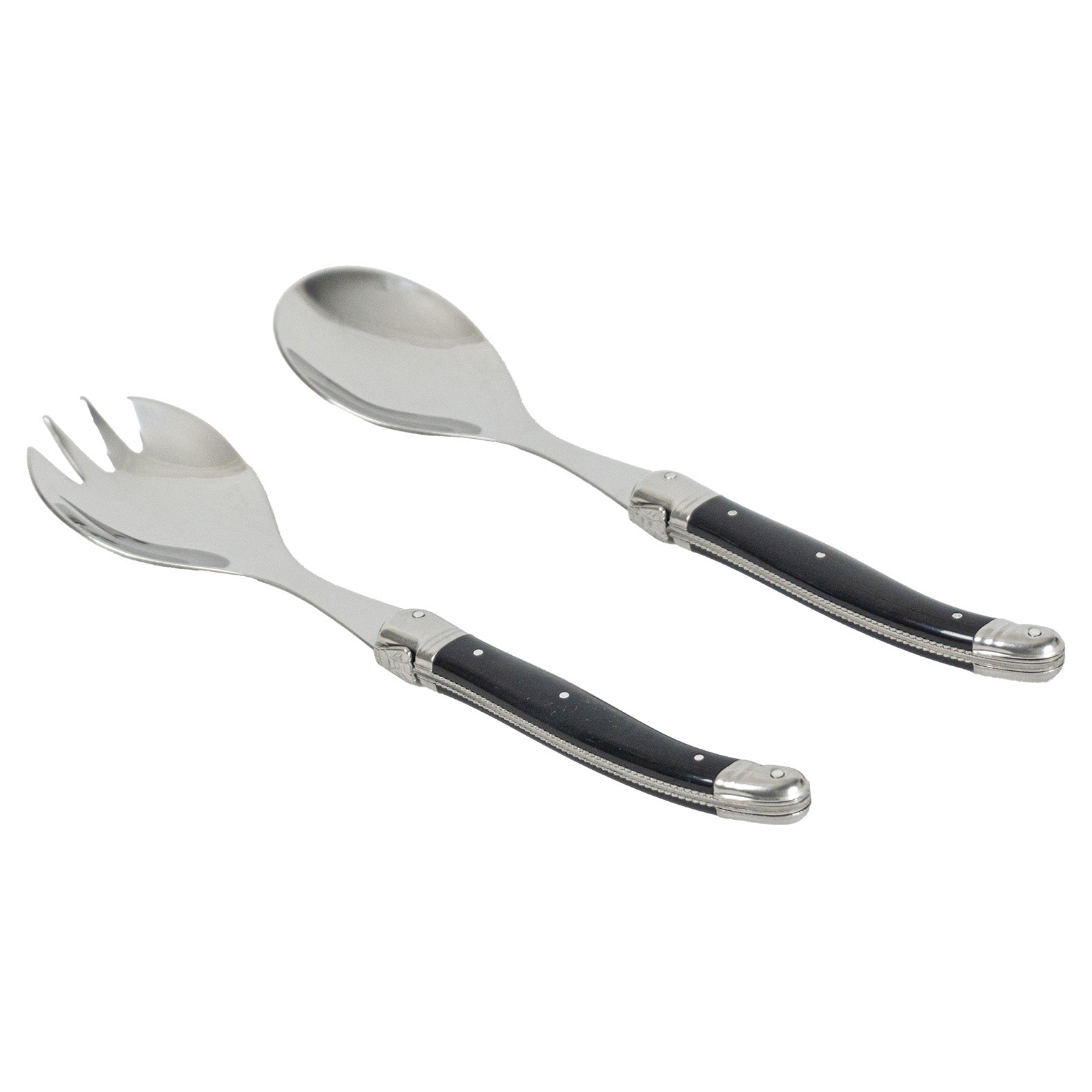 Laguiole Jean Neron Salad Server Set - Black