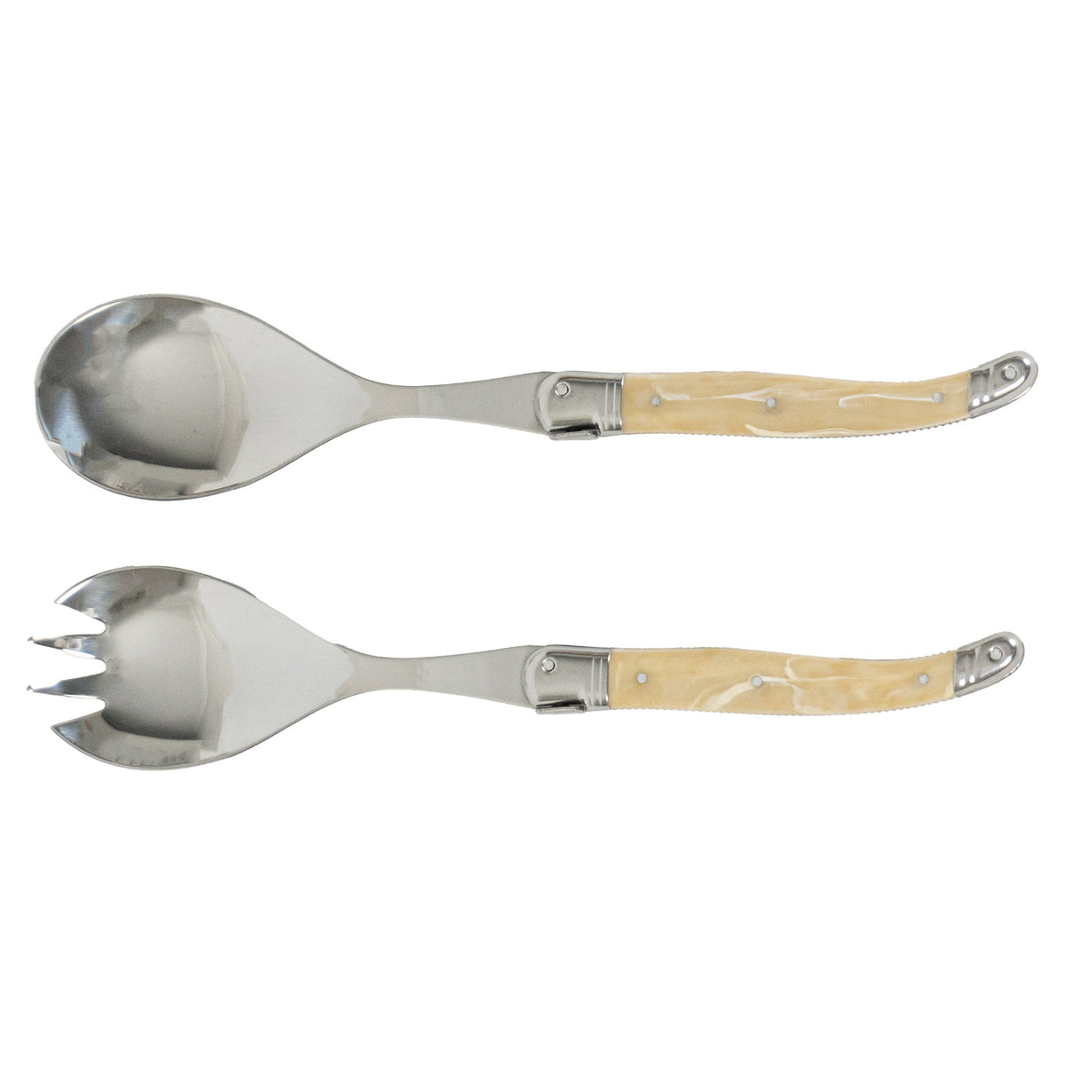 Laguiole Jean Néron Salad Server Set - Light Horn