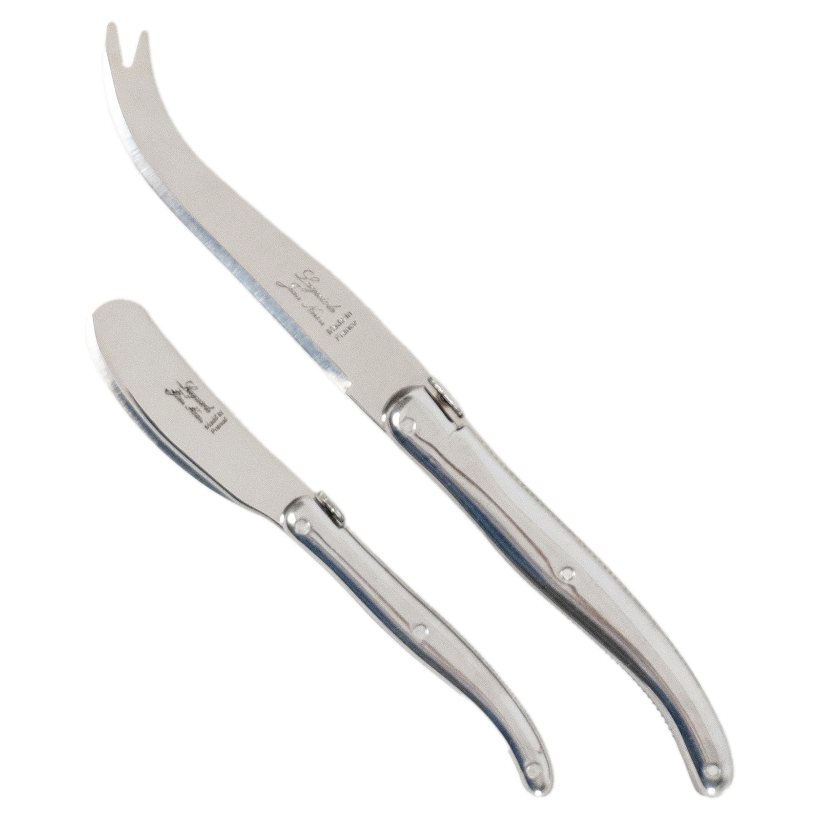 Laguiole Jean Neron Stainless Steel Handle Cheese & Pate Knife Set