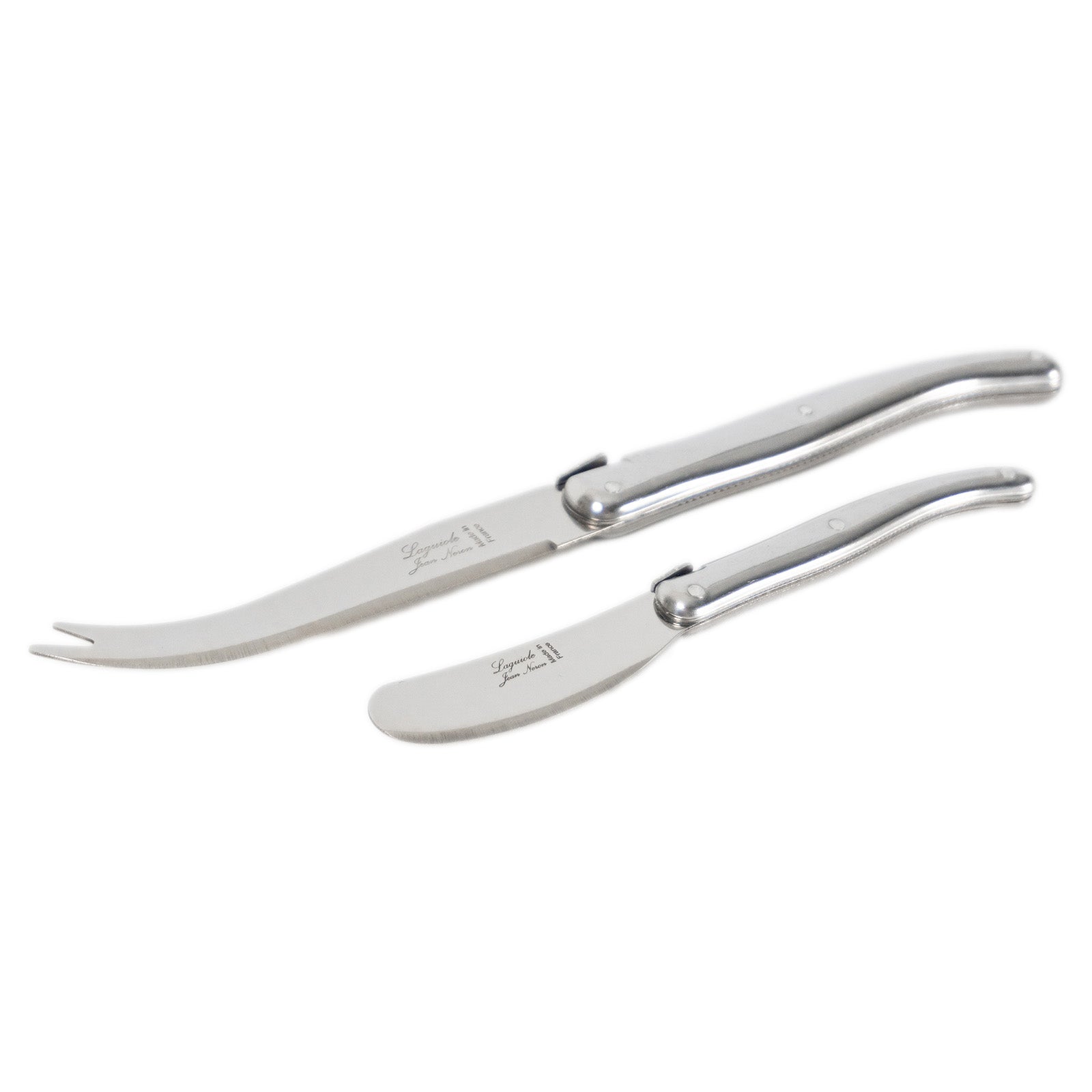 Laguiole Jean Neron Stainless Steel Handle Cheese & Pate Knife Set