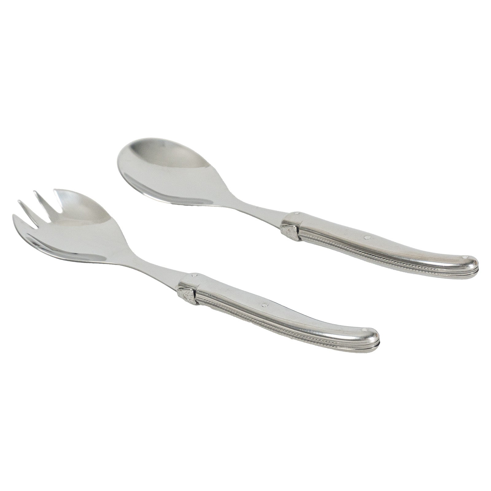 Laguiole Jean Neron Stainless Steel Handle Salad Server Set
