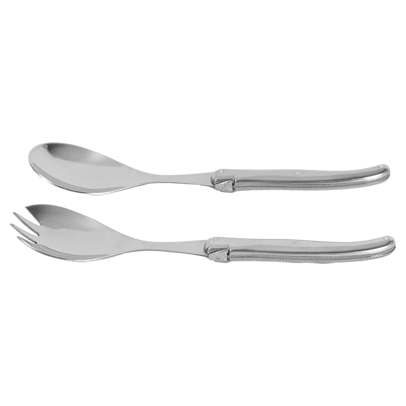 Laguiole Jean Neron Stainless Steel Handle Salad Server Set