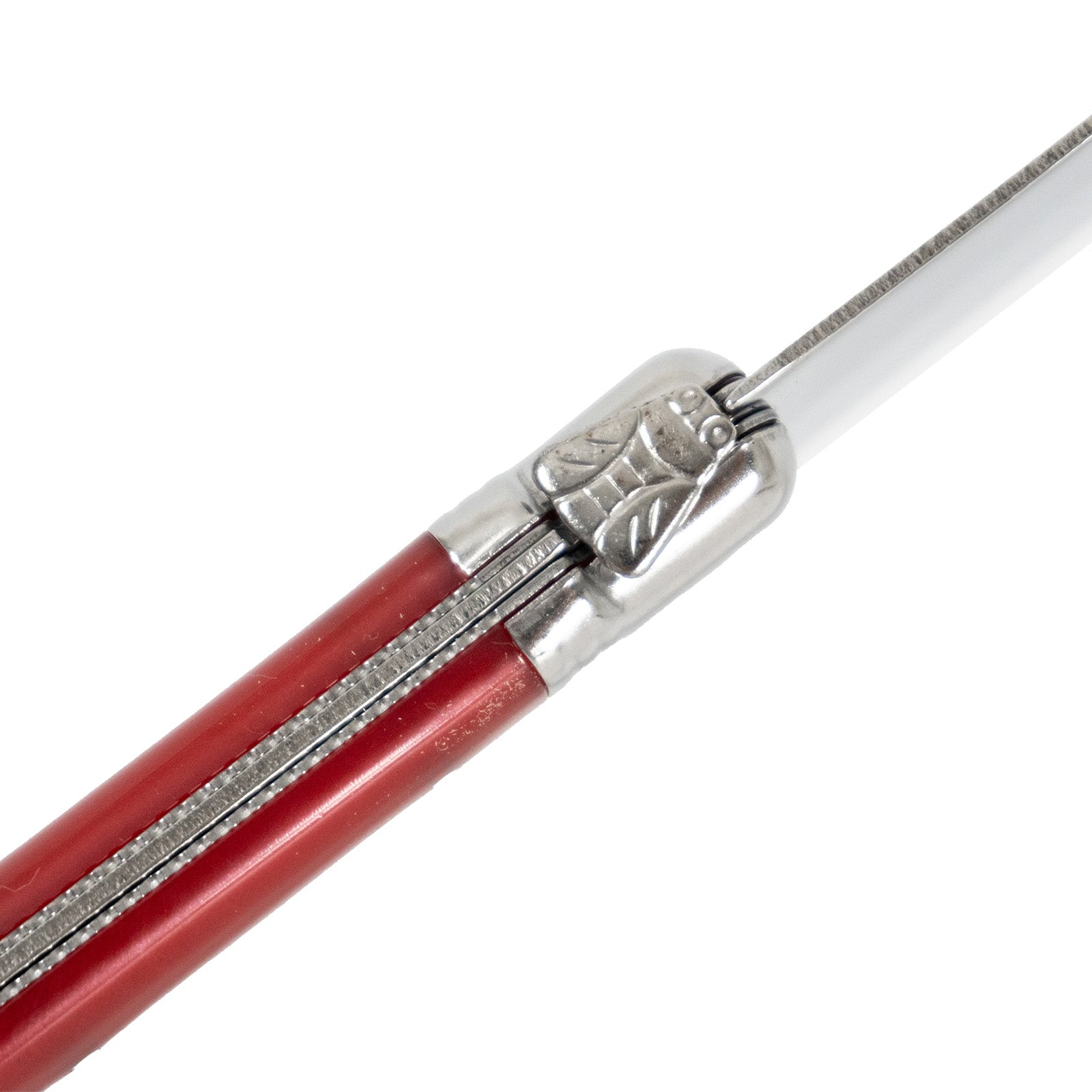 Laguiole Jean Neron Cheese & Pate Knife Set with Cleaver - Red