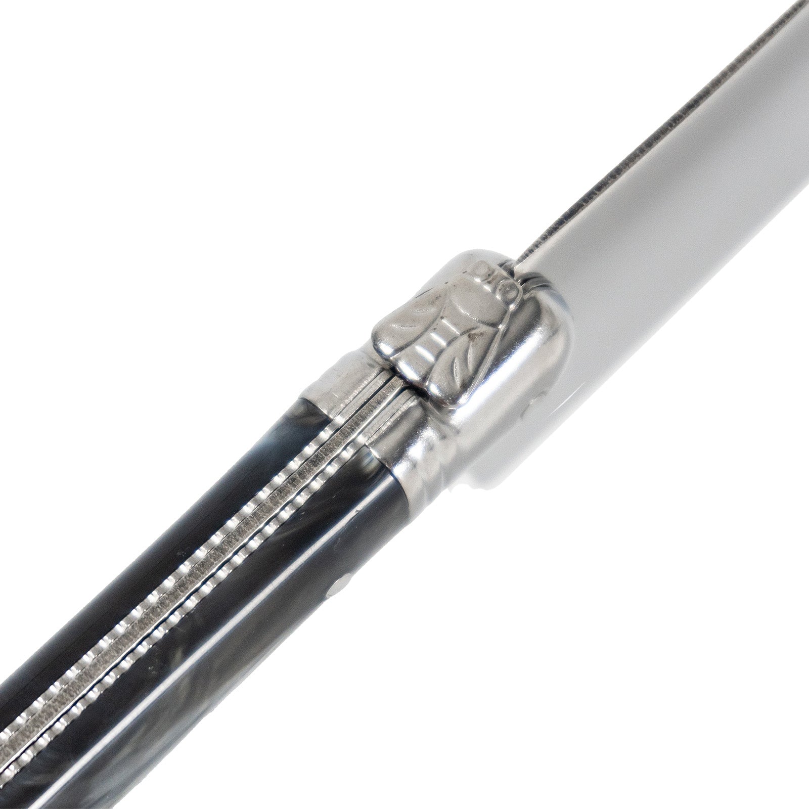 Laguiole Jean Neron Cheese & Pate Knife Set with Cleaver - Black Horn