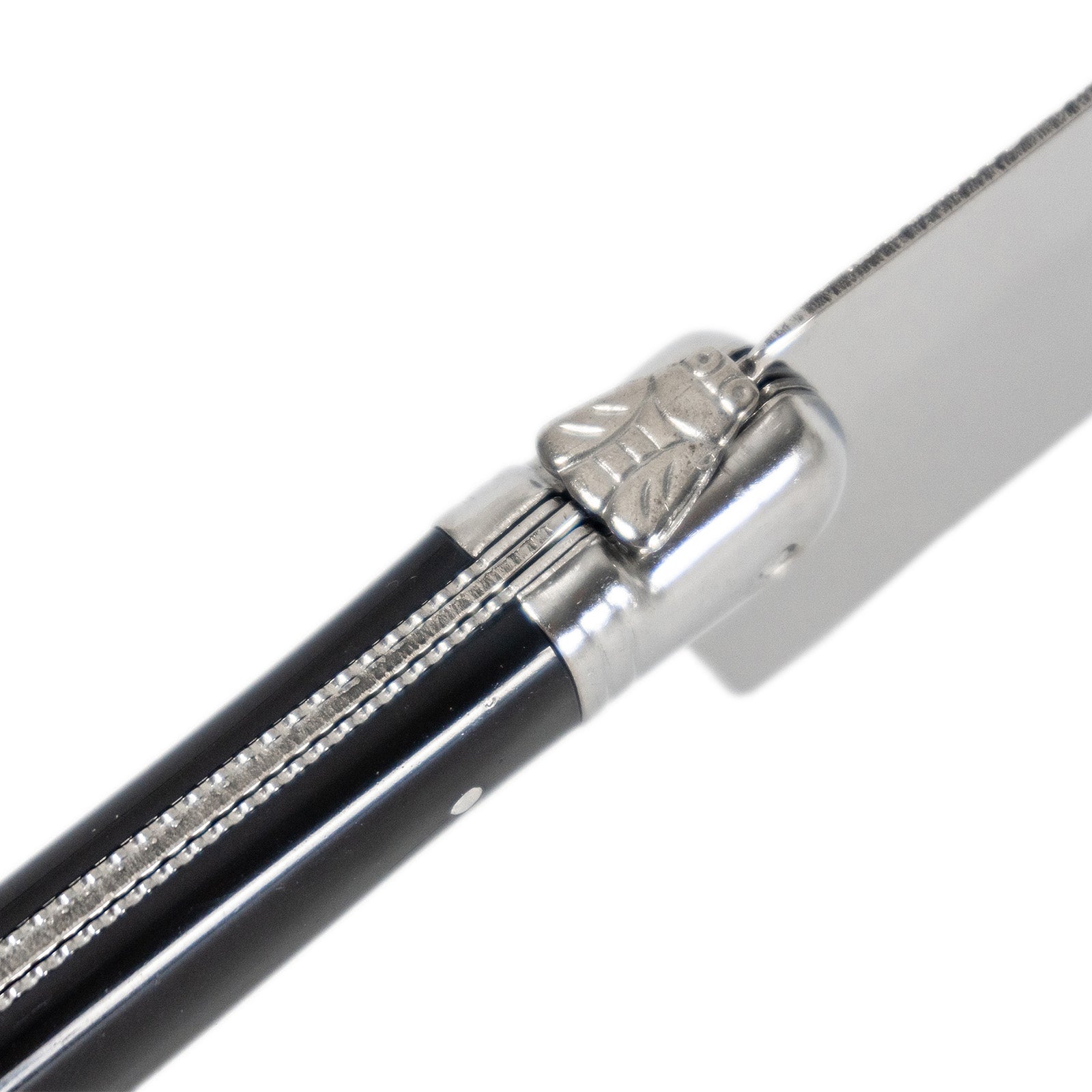 Laguiole Jean Neron Cheese & Pate Knife Set with Cleaver - Black