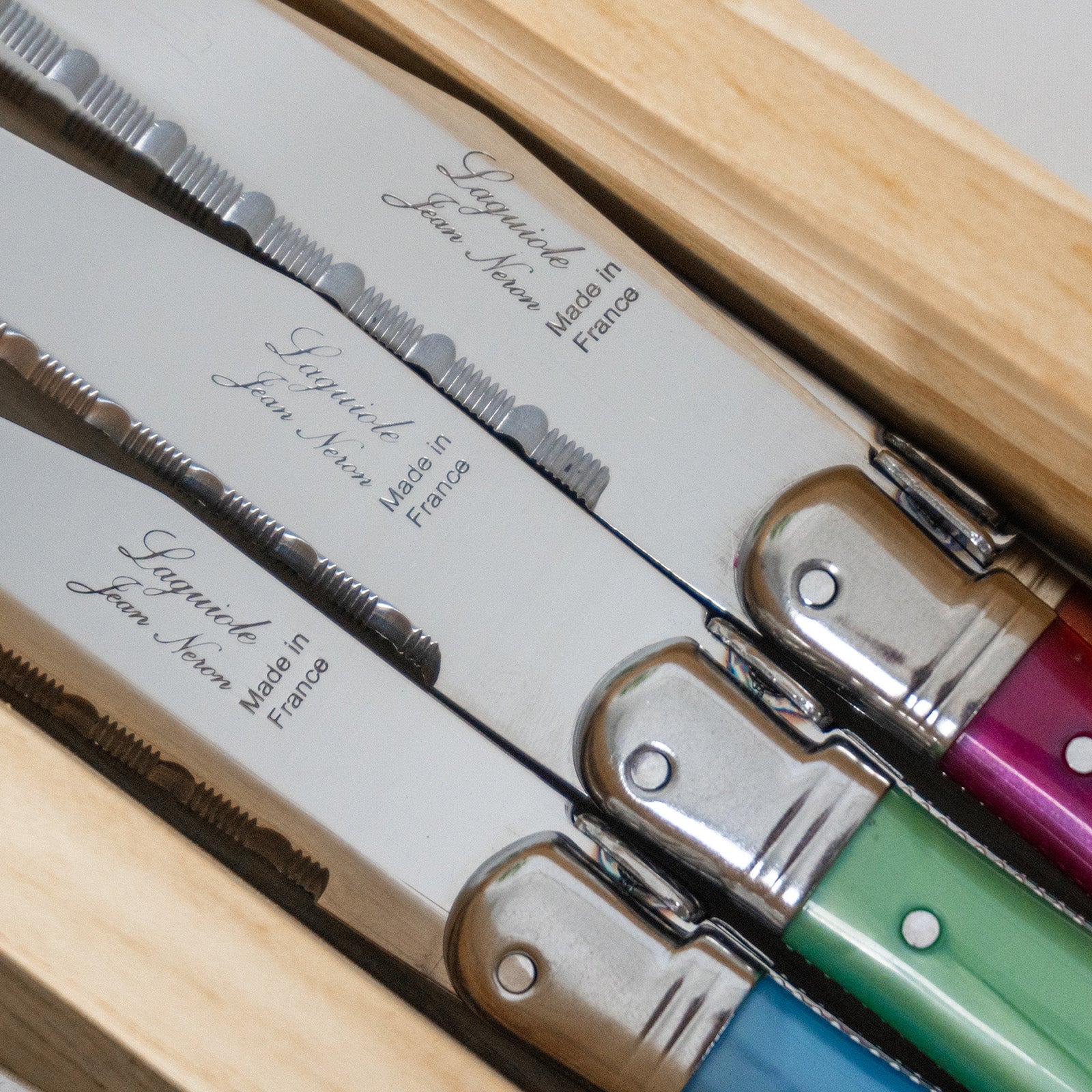 Laguiole Jean Neron Cutlery Set of 24 - Mixed Colour