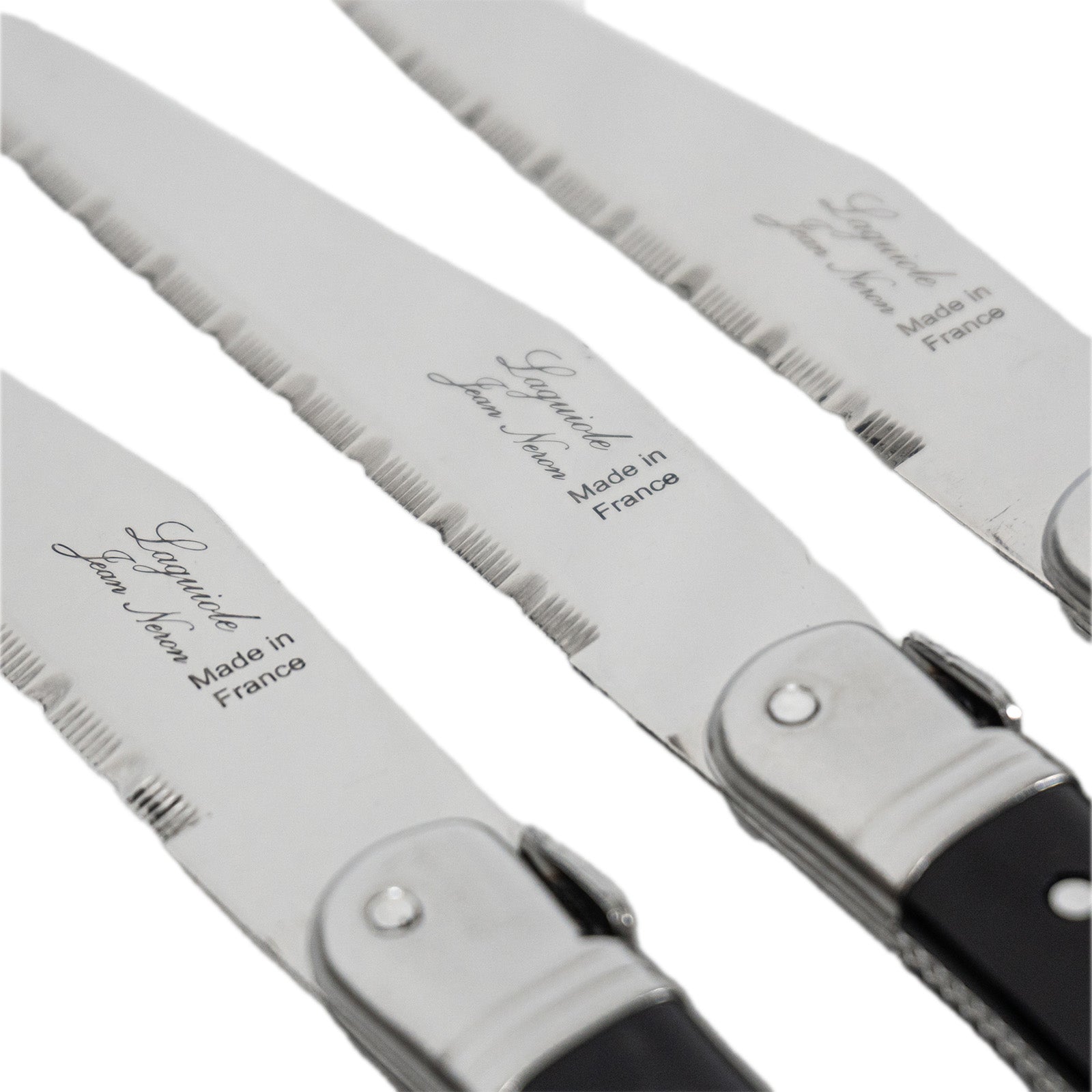 Laguiole Jean Neron Black Steak Knife Set - Gift Box