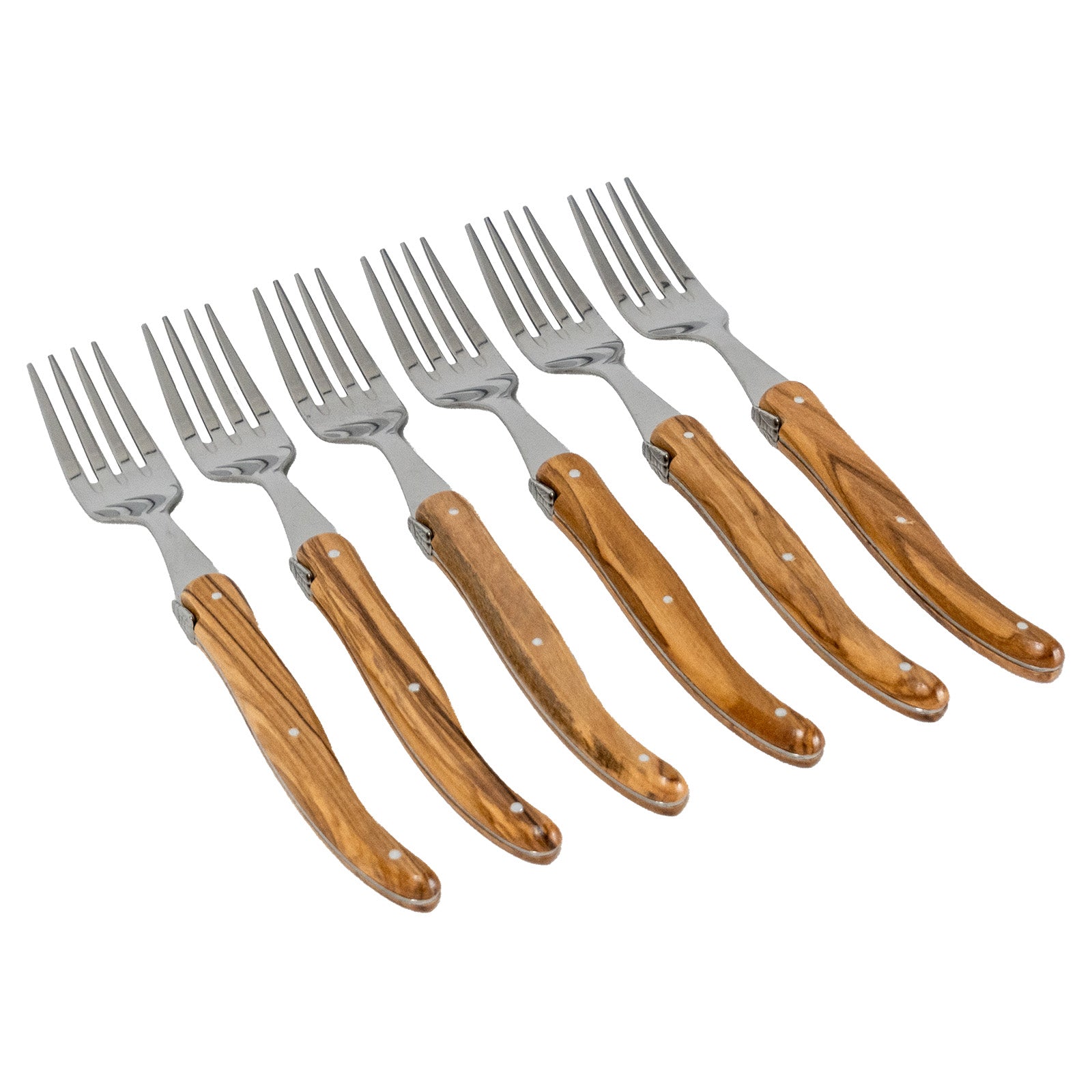 Laguiole Jean Neron Olive Wood Fork Set